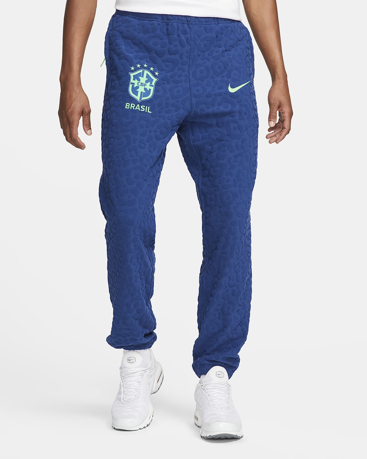 Brazil Men's French Terry Football Tracksuit Bottoms