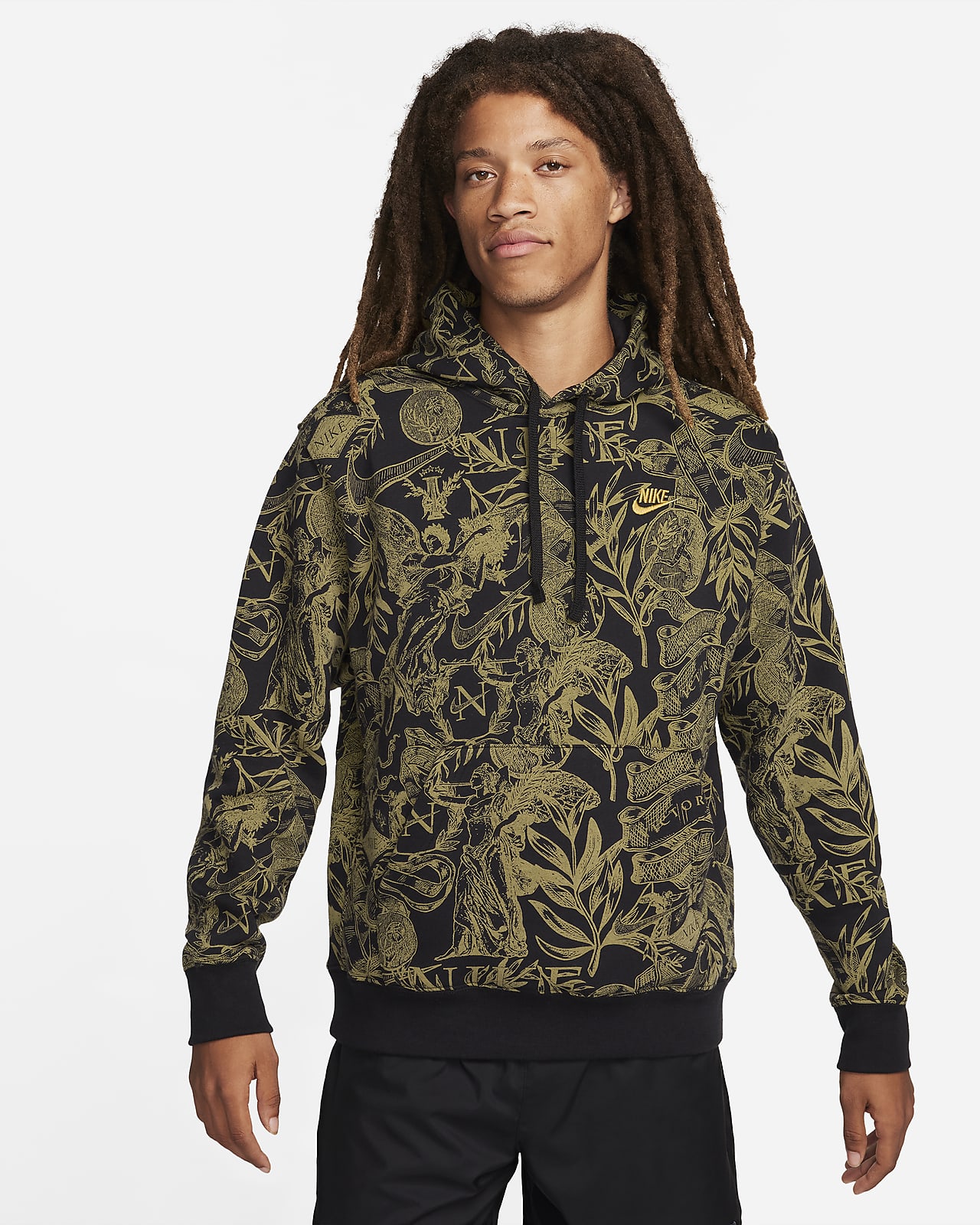 Nike Sportswear Club Fleece Men's Pullover Printed Hoodie