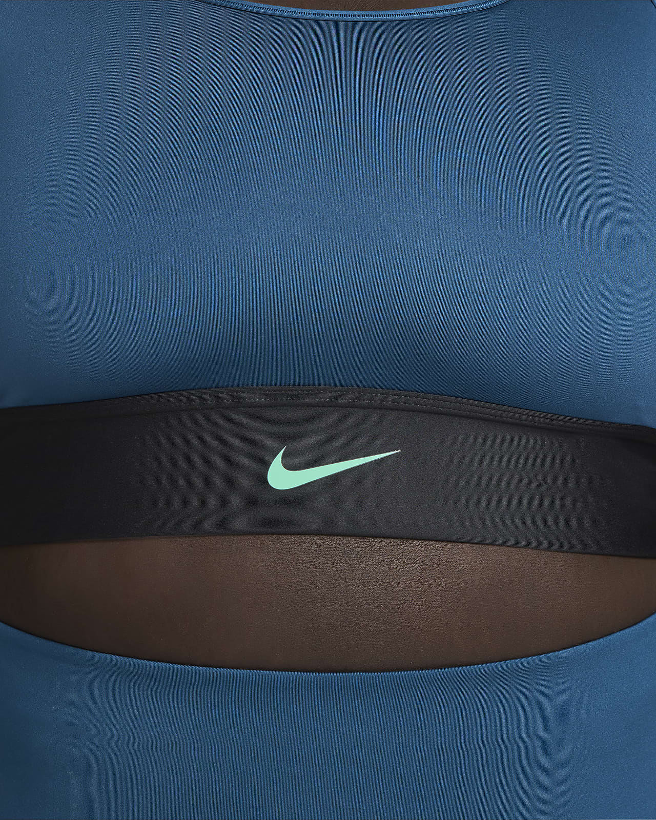 Nike Swoosh Womens Medium-support 1-piece Padded Longline Sports