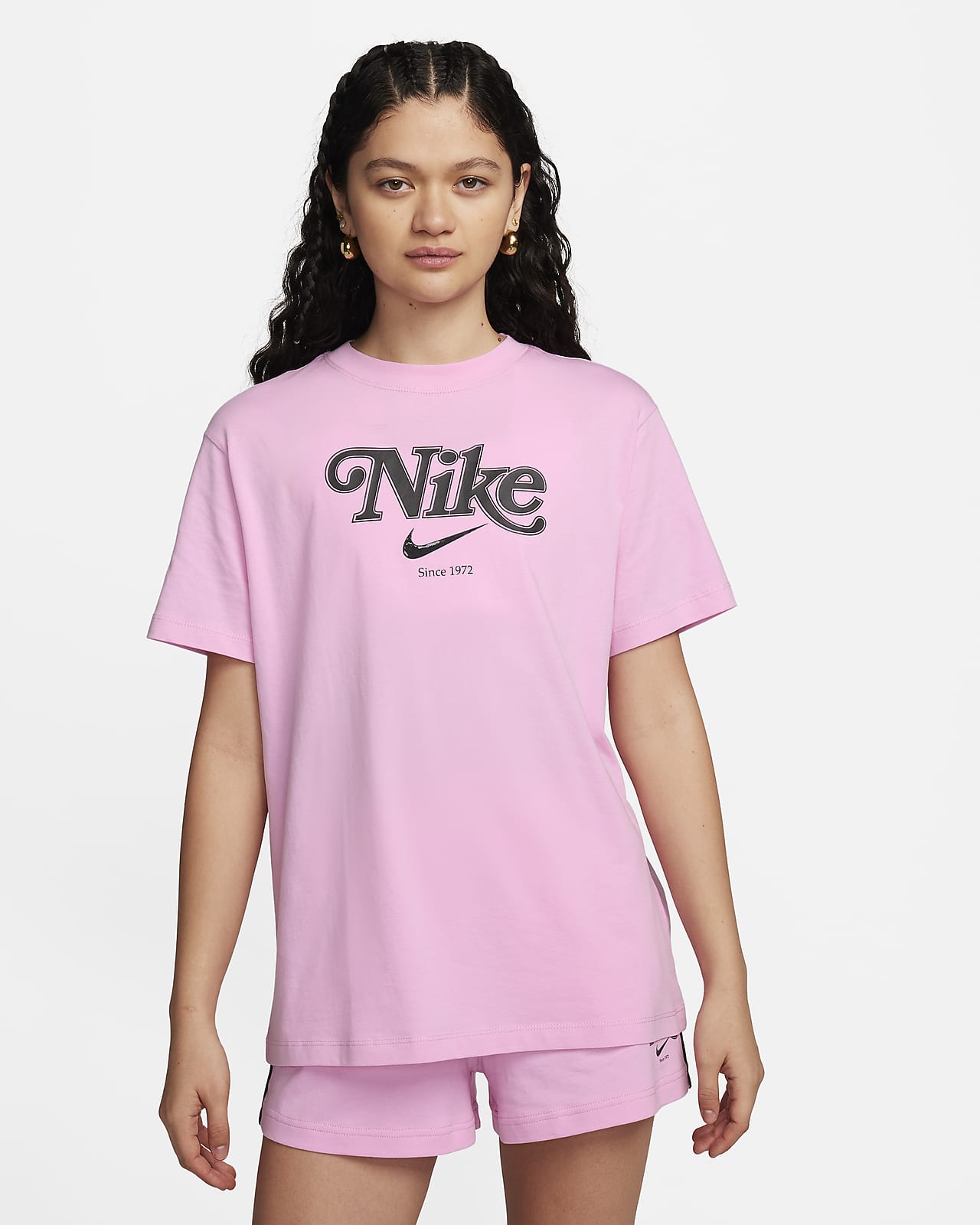 Nike Sportswear Womens Long-Sleeve T-Shirt BV7147-610 Pink-Size