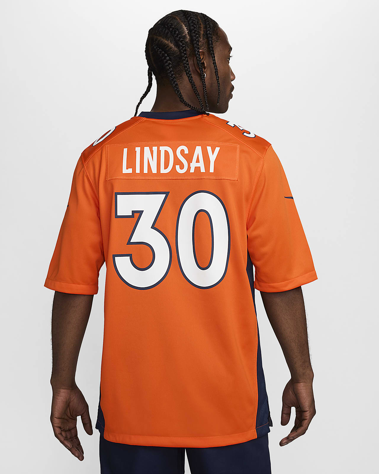 Nike Denver Broncos No30 Phillip Lindsay Black Men's Stitched NFL Limited Rush USA Flag Jersey