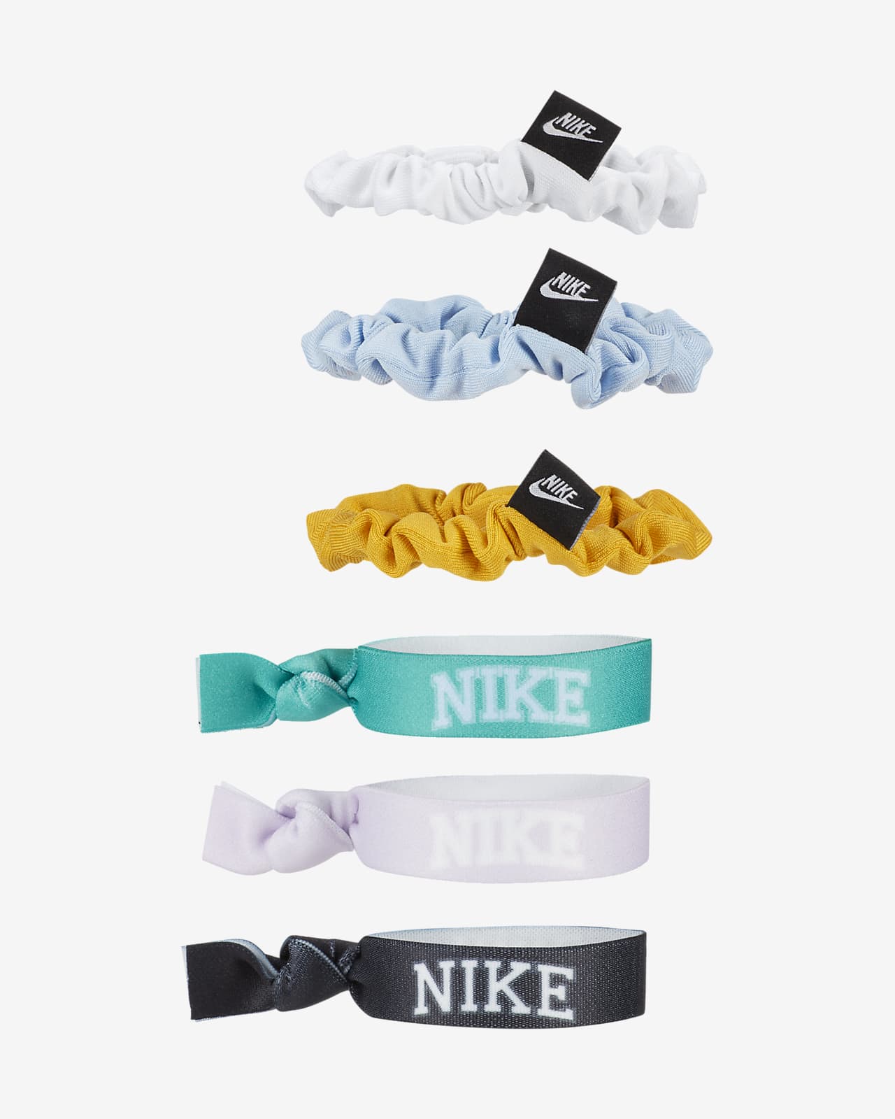 Nike NSW Elastische en fluwelen haarbanden (6 stuks). Nike BE