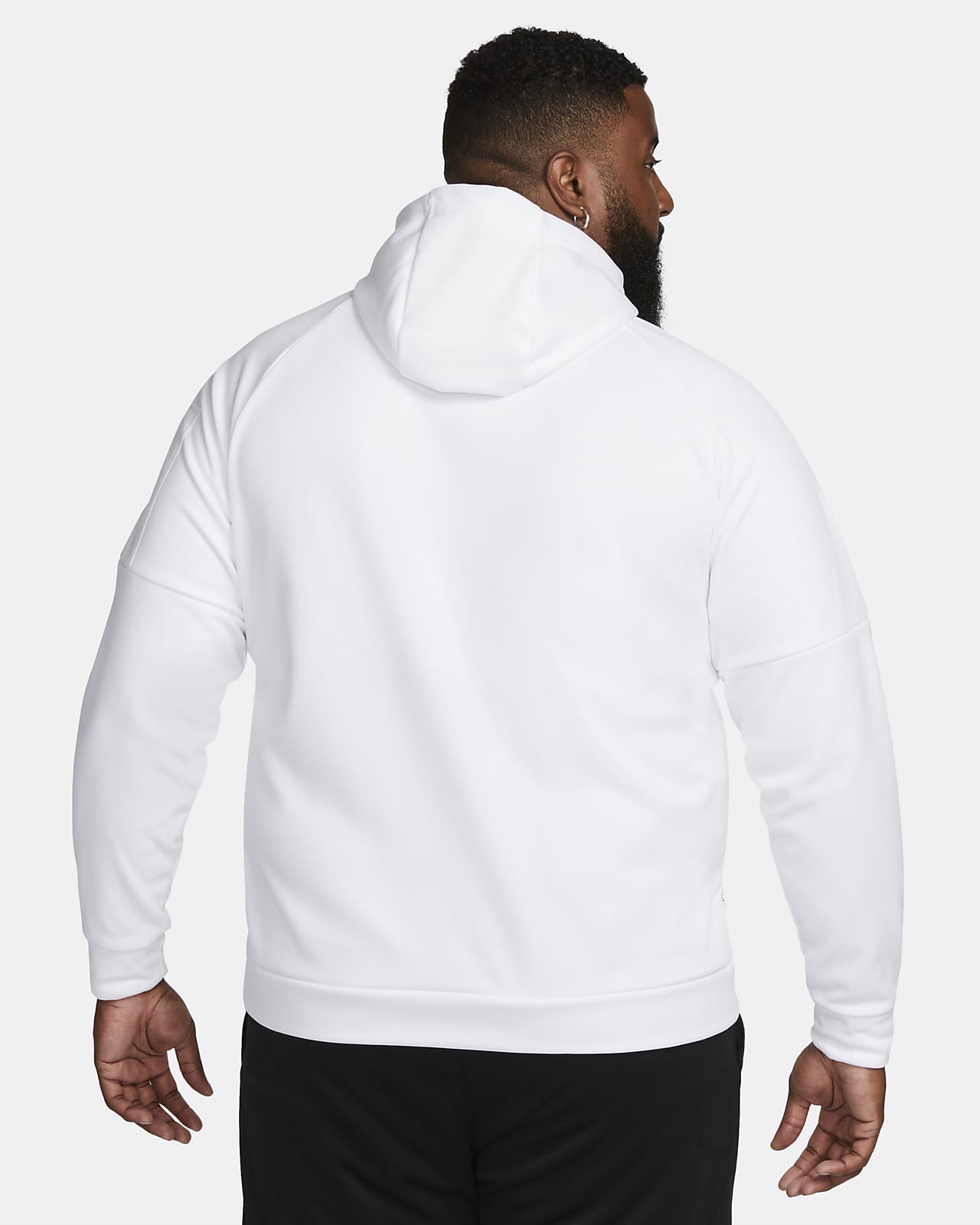 MEN'S NIKE THERMA PULLOVER HOODIE (ANTHRACITE/WHITE, Small) at  Men's  Clothing store