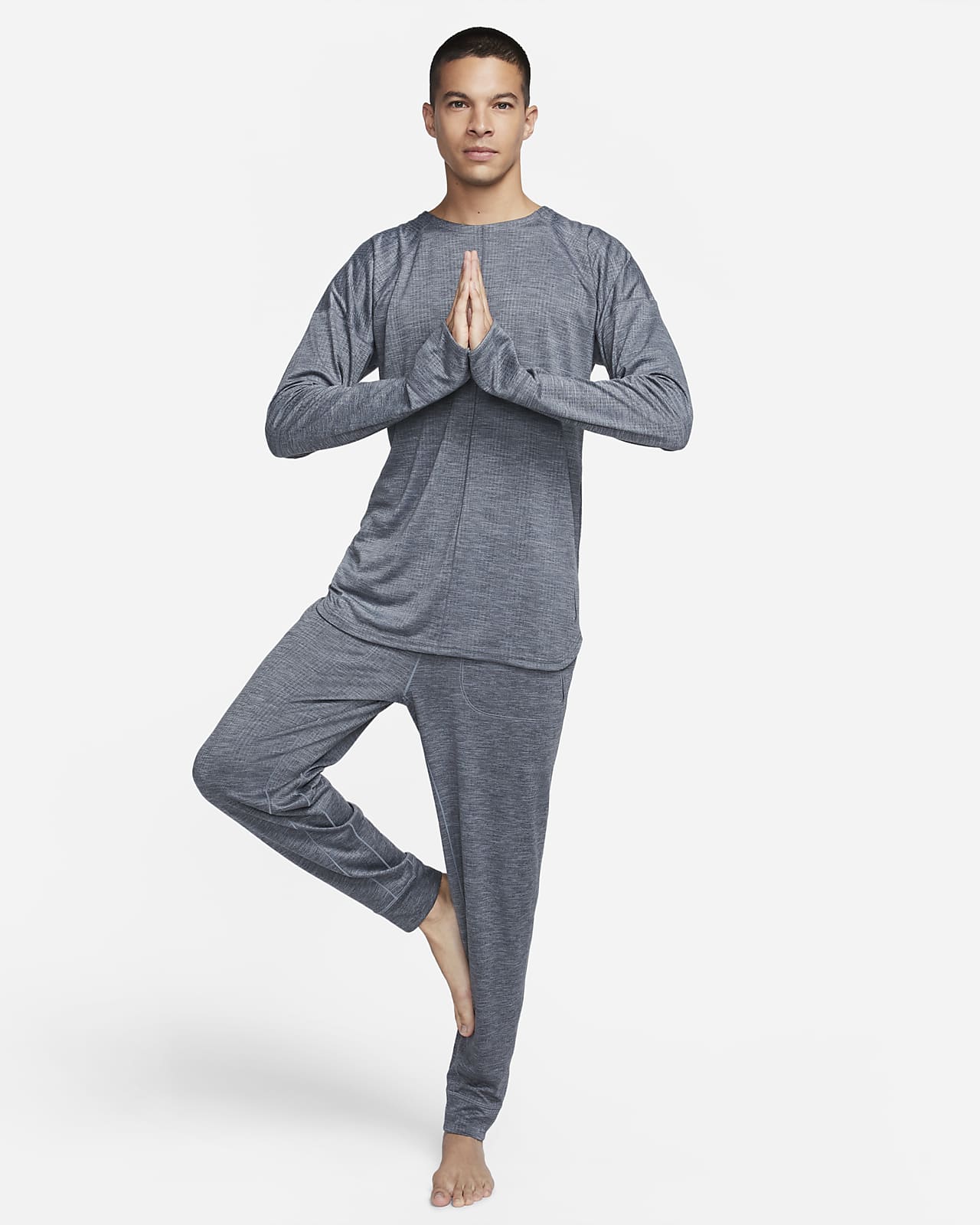 Playera de cuello redondo Dri FIT para hombre Nike Yoga