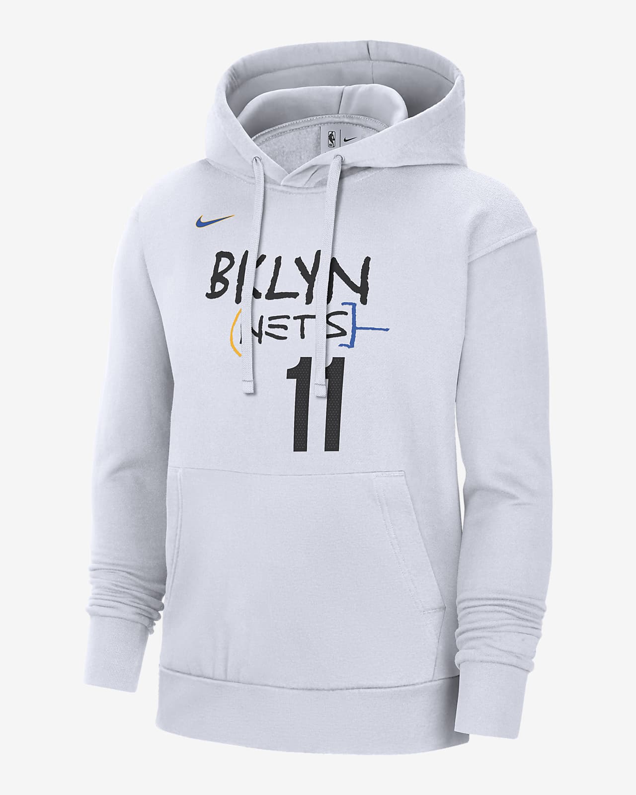 Brooklyn Nets City Edition Men's Nike NBA Fleece Pullover Hoodie