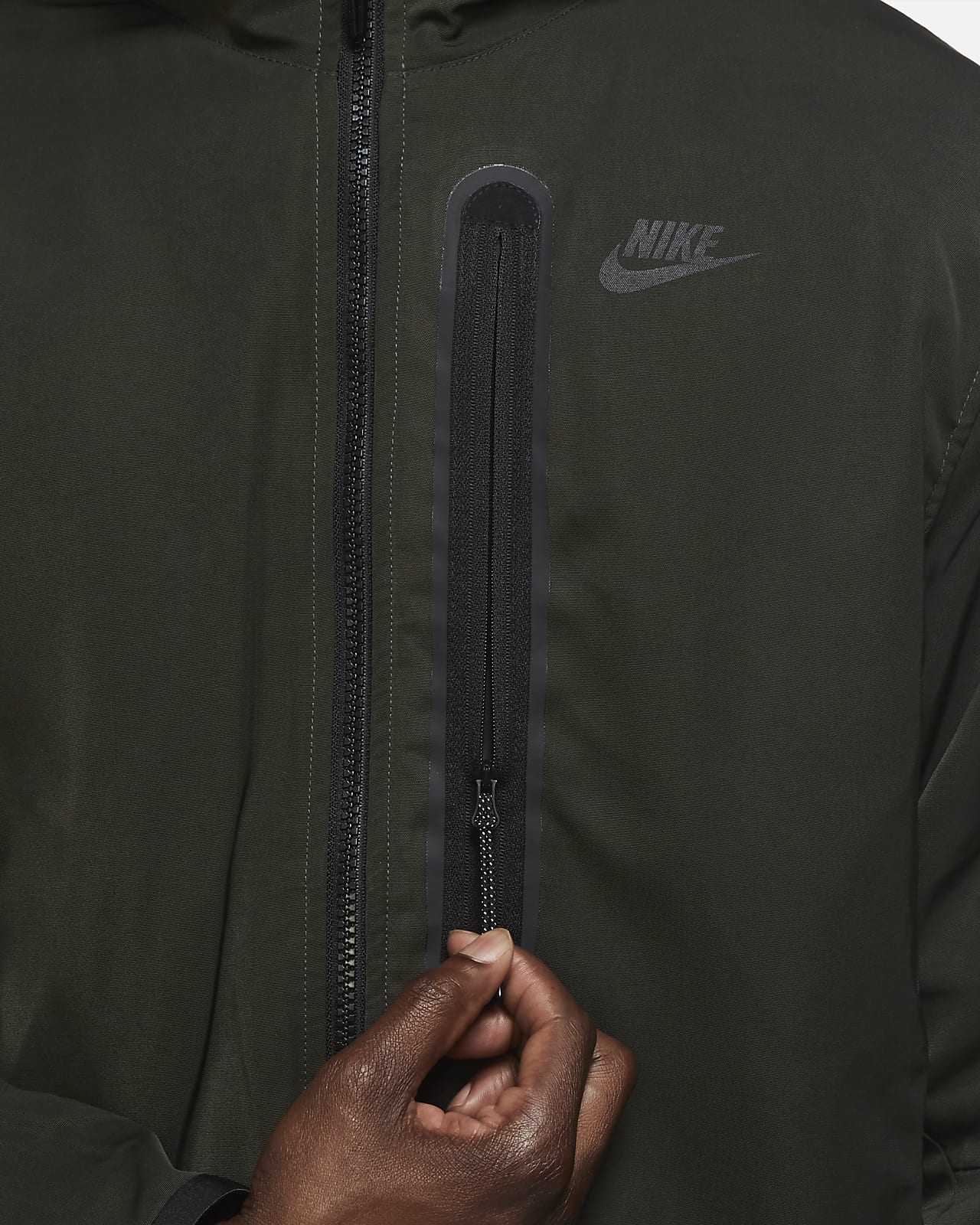nike men's repel hooded running jacket