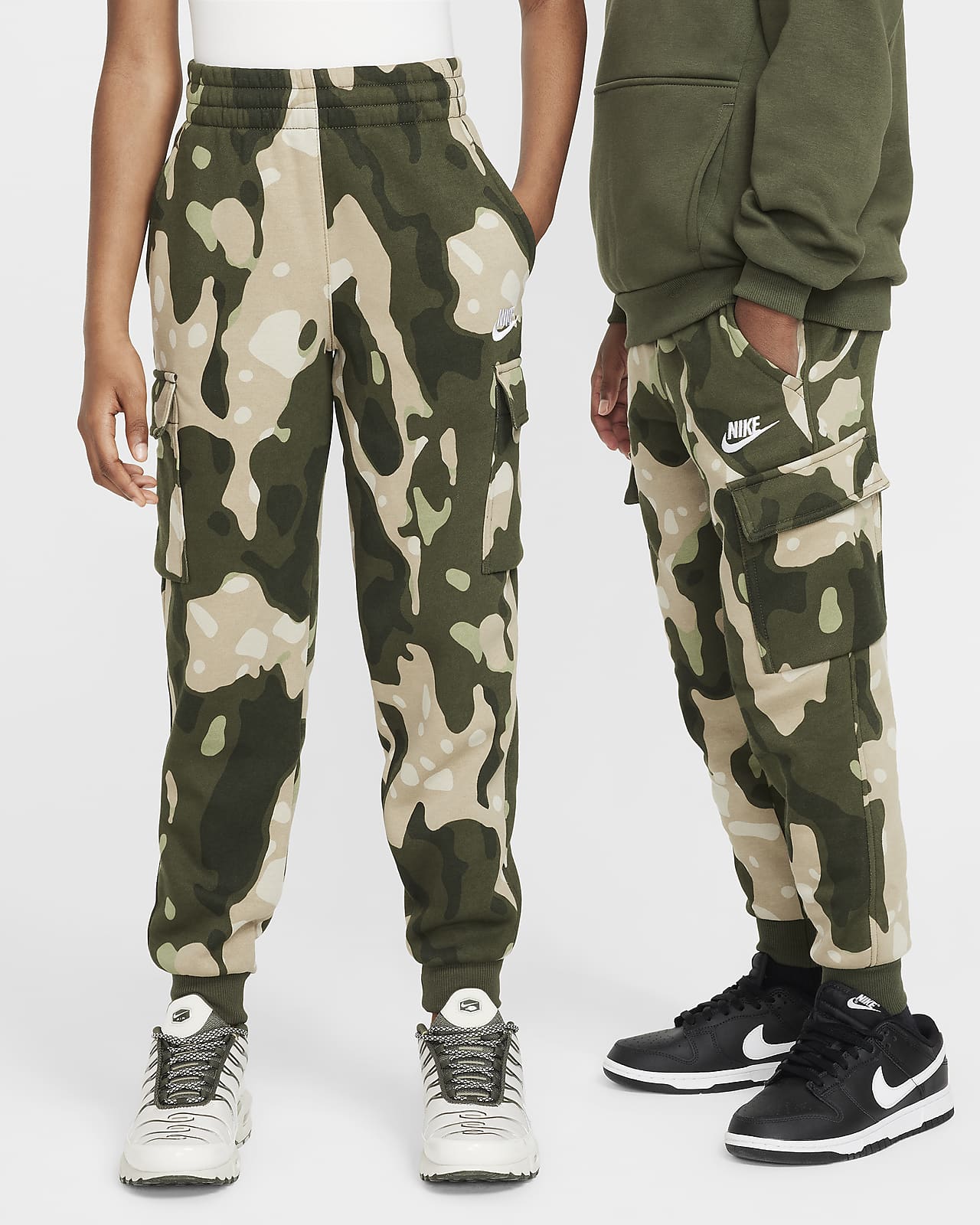 Nike Sportswear Club Fleece Big Kids' Camo Cargo Pants