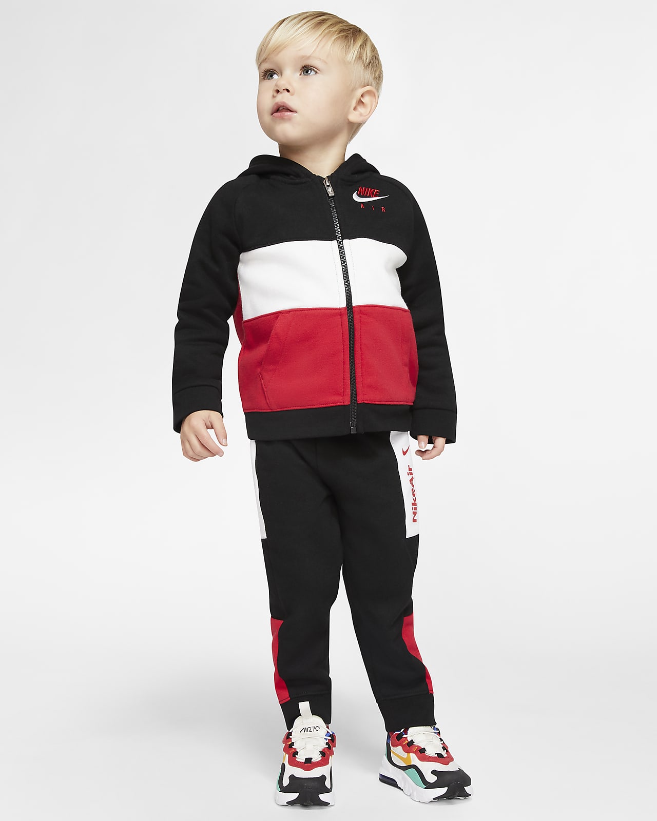 Cosquillas Gallo misil Conjunto de sudadera con capucha y pantalones de entrenamiento para bebé  Nike Air (12 a 24 meses). Nike.com