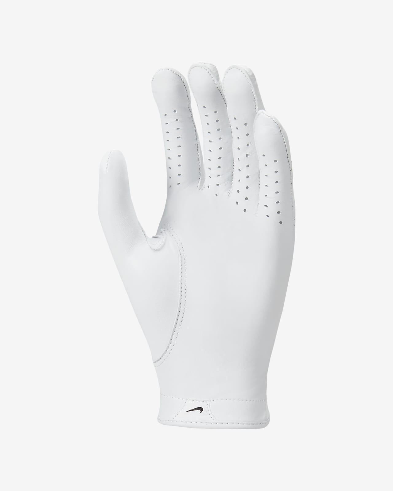 white nike leather gloves