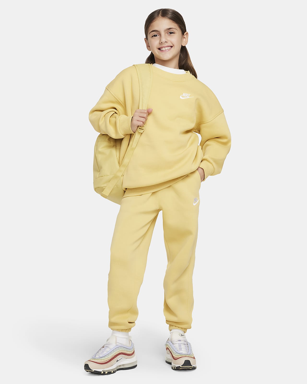 Nike felpa giallo store