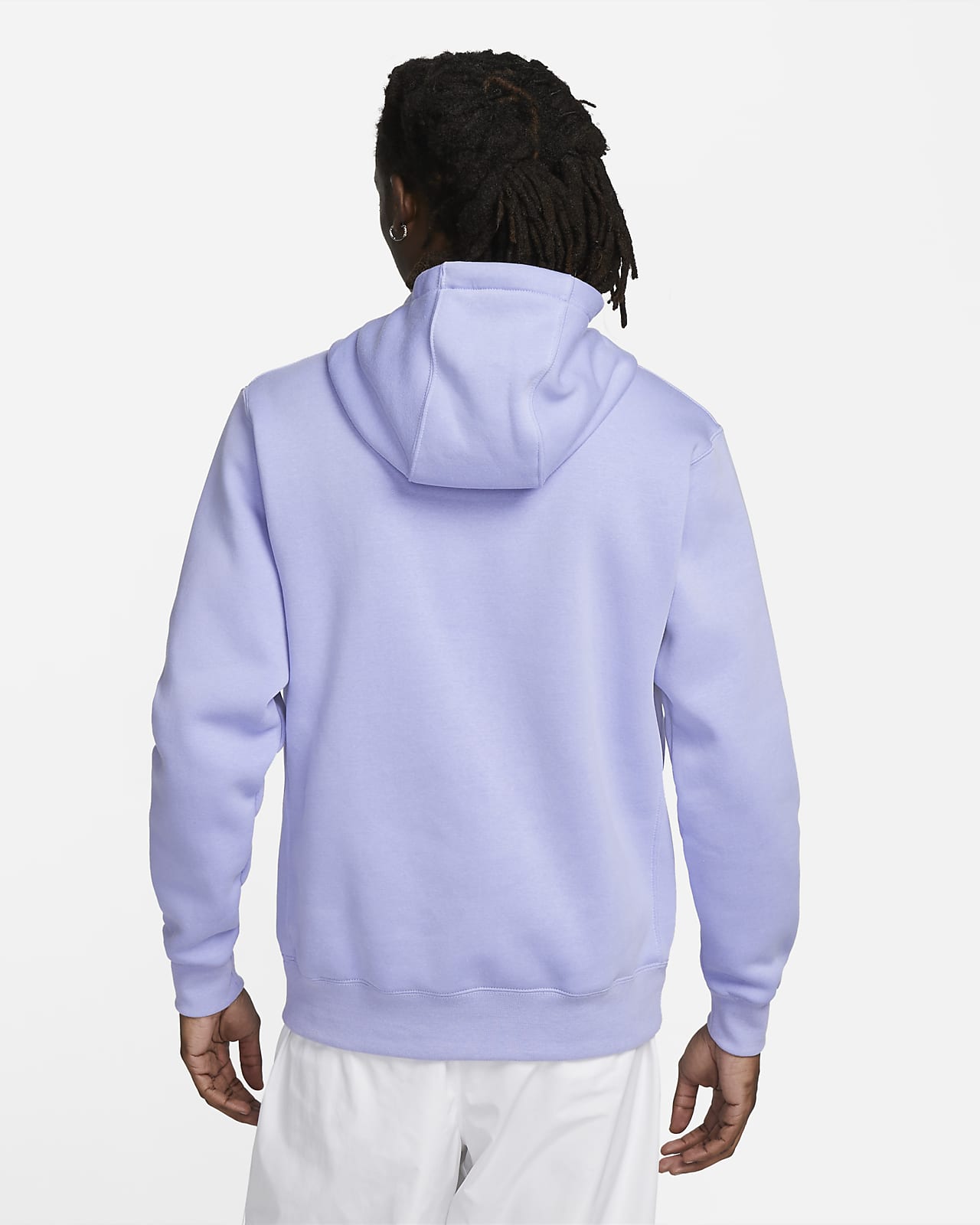 nike men's sportswear club fleece pullover hoodie lavender mist