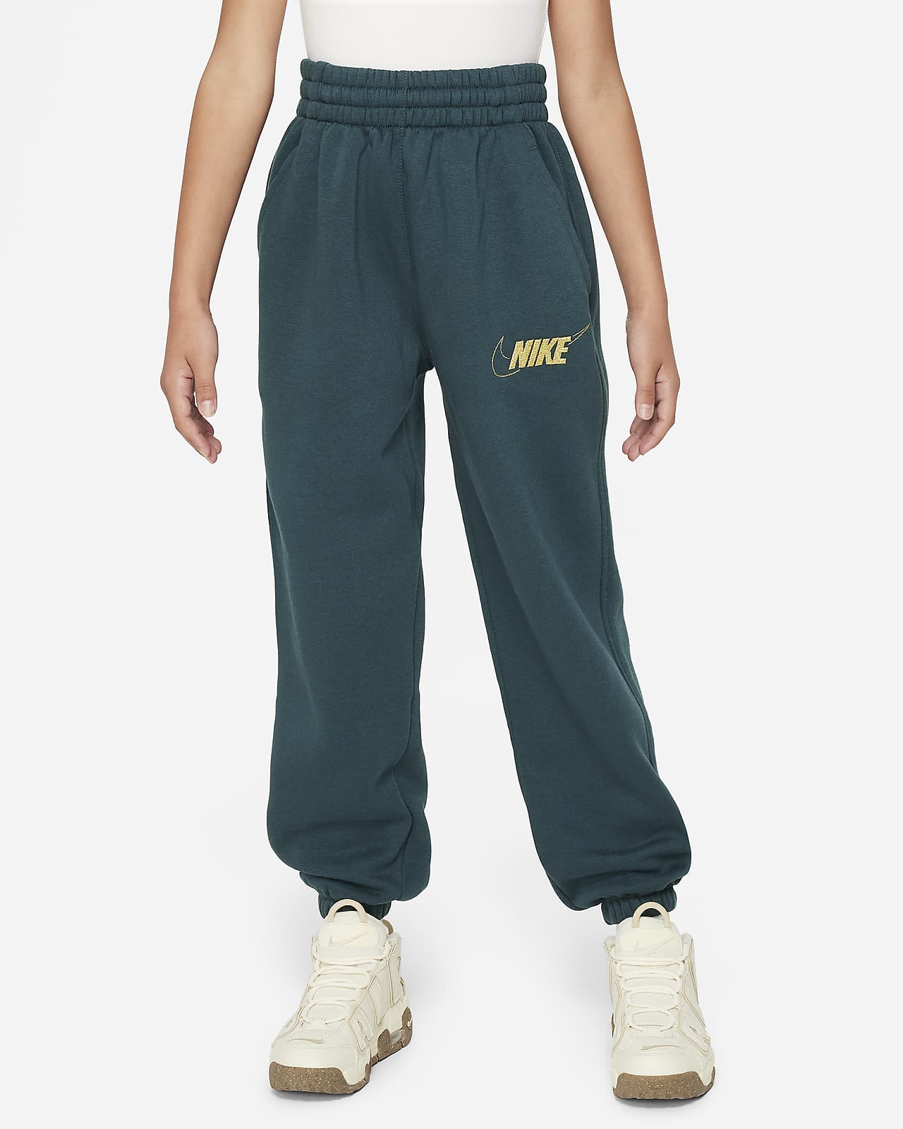 Pants holgados para niña talla grande Nike Sportswear Club Fleece