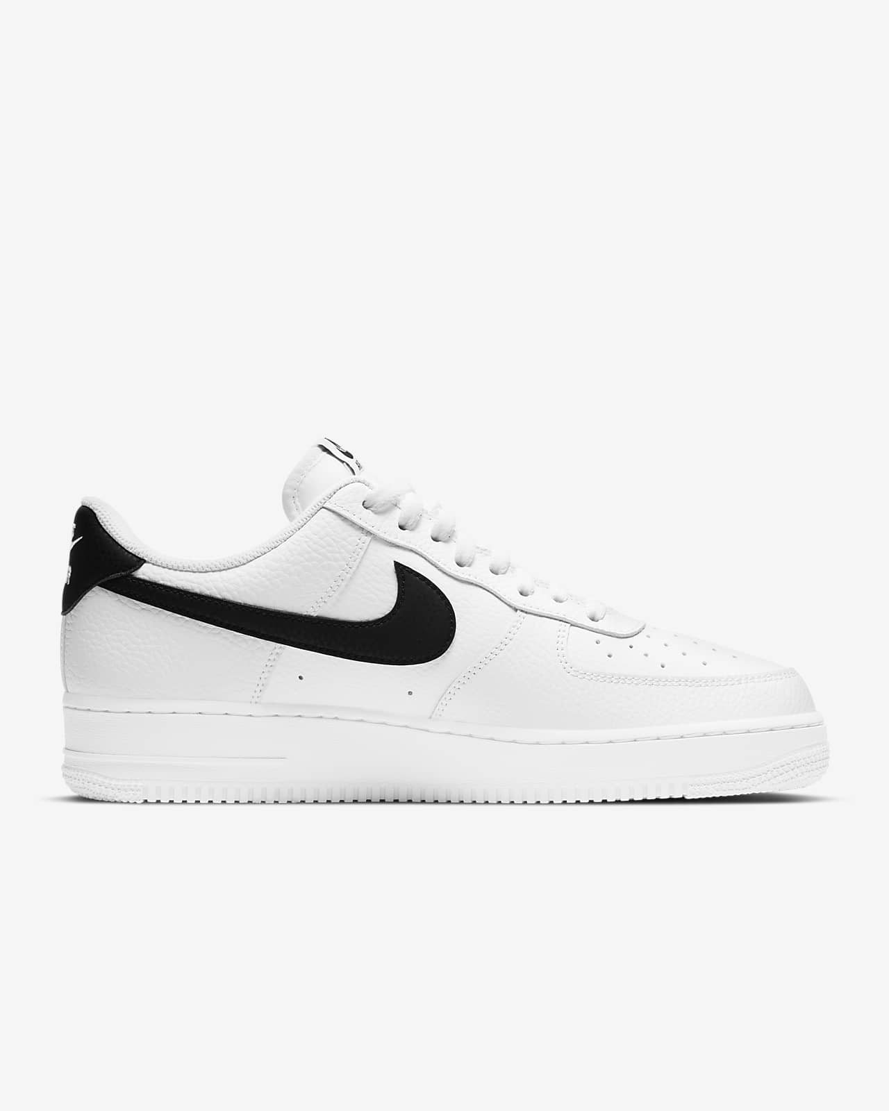 white and black nike airforce