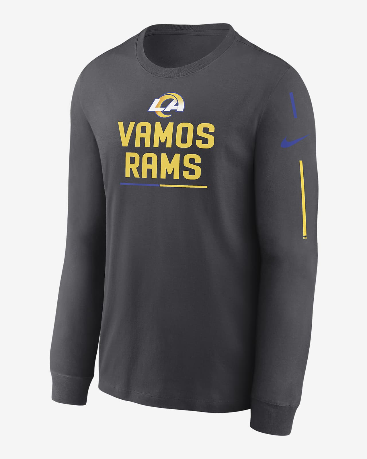 Nike Team Slogan Los Angeles Rams) Men's Long-Sleeve T-Shirt.