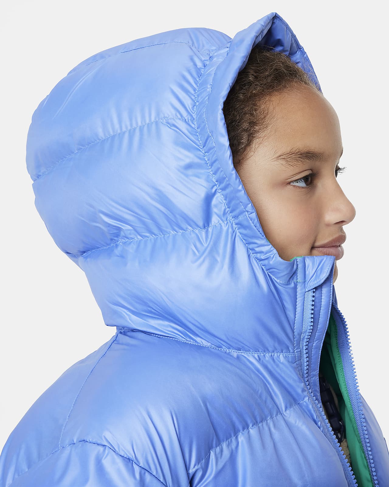 Therma-FIT Sportswear Parka. EasyOn Hooded Synthetic Fill Big Kids\' Nike Loose Heavyweight Repel