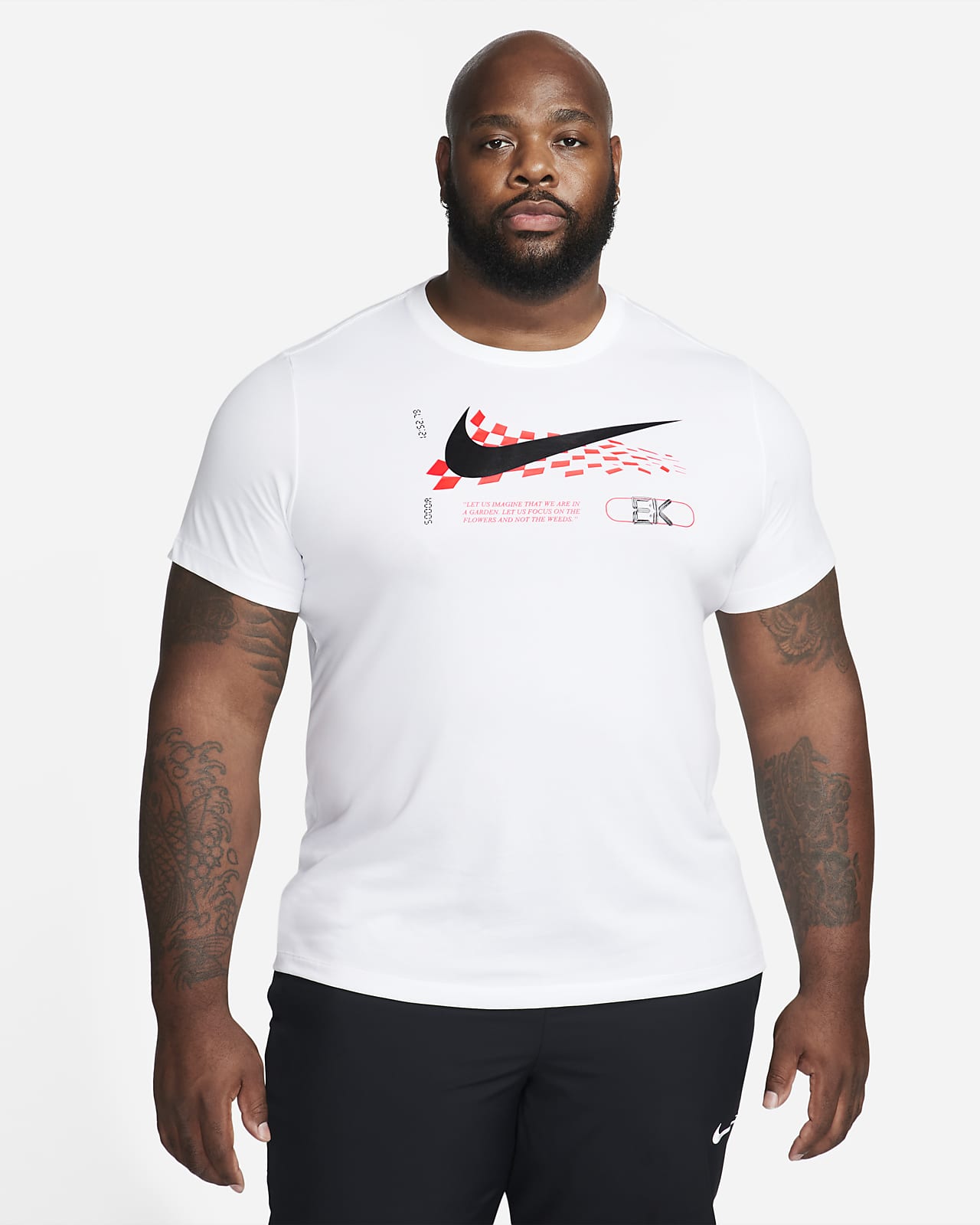 Nike Men's Dri-Fit Running T-Shirt White