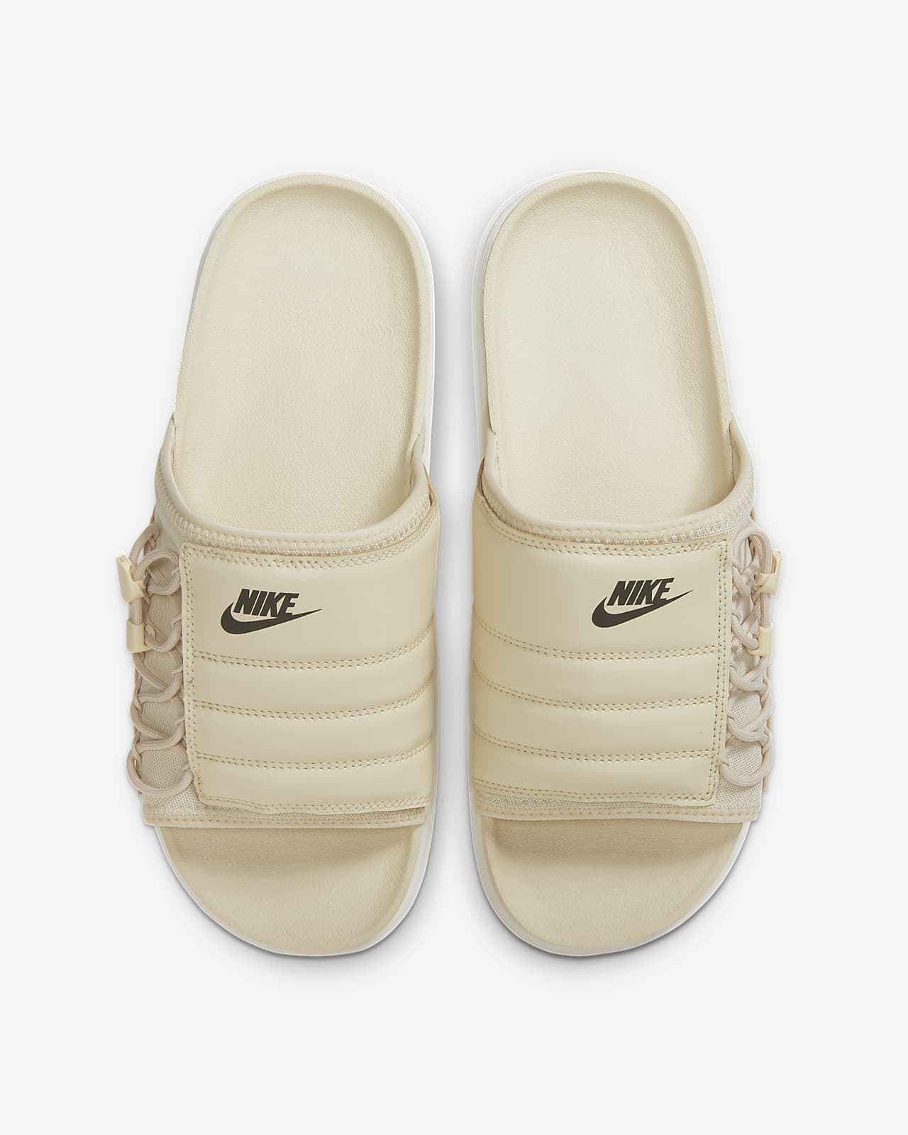 nike khaki sliders