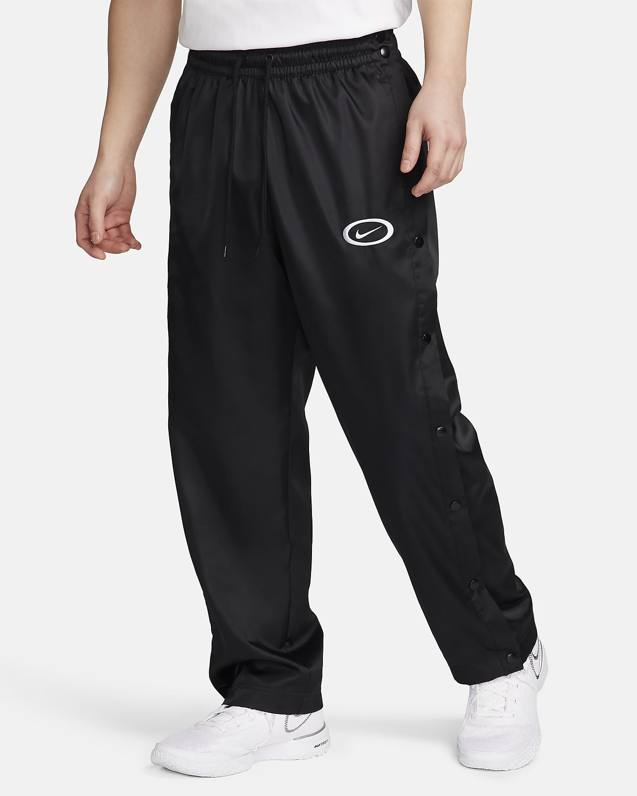 Men's Tear Away Pants, Loose Fit Basketball Pants High Split Snap Button  Sweatpants - Walmart.com