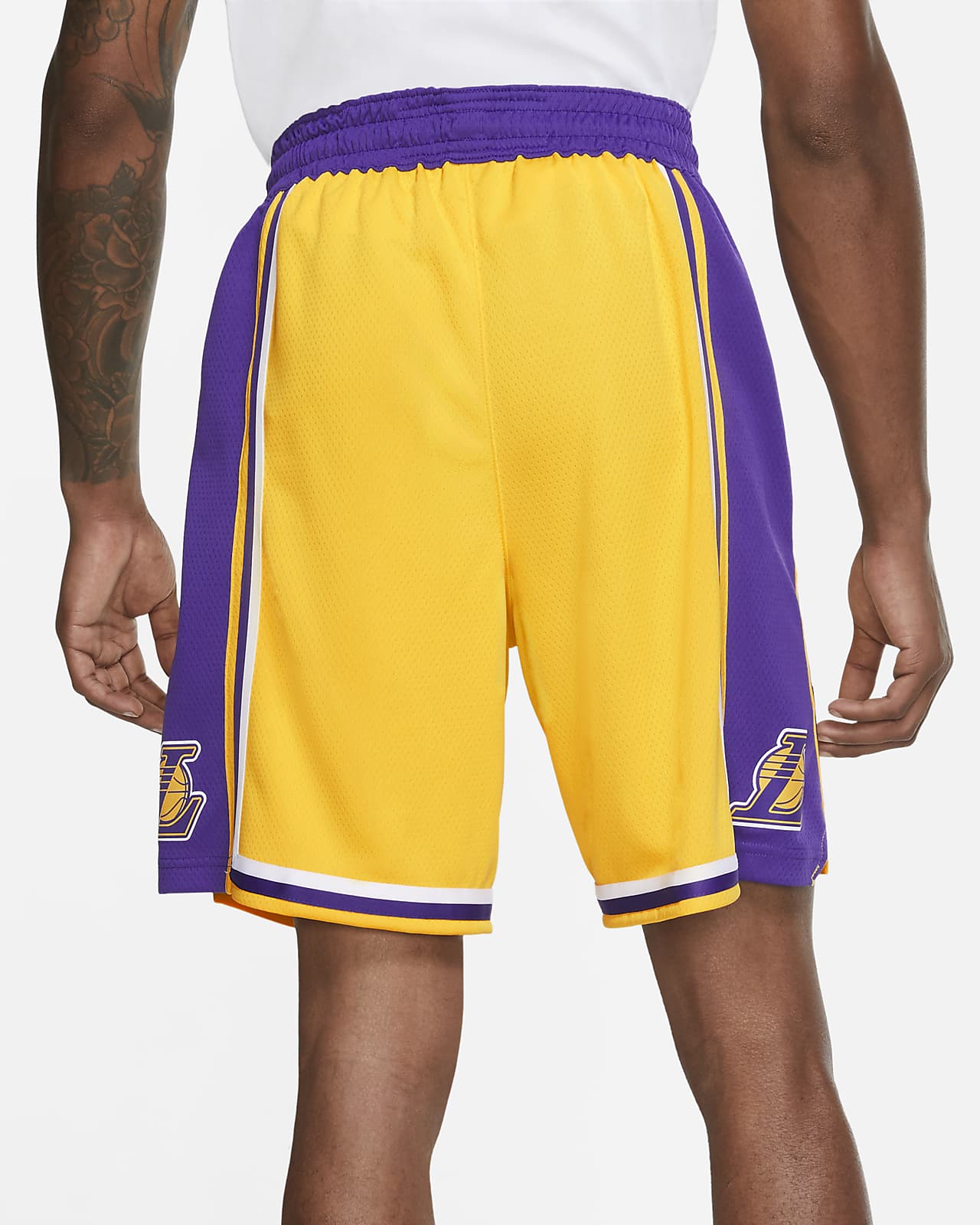 Los Angeles Lakers Icon Edition Nike NBA Swingman Shorts ...