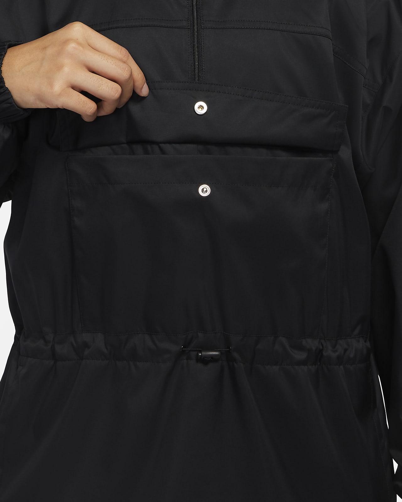 nike black woven jacket