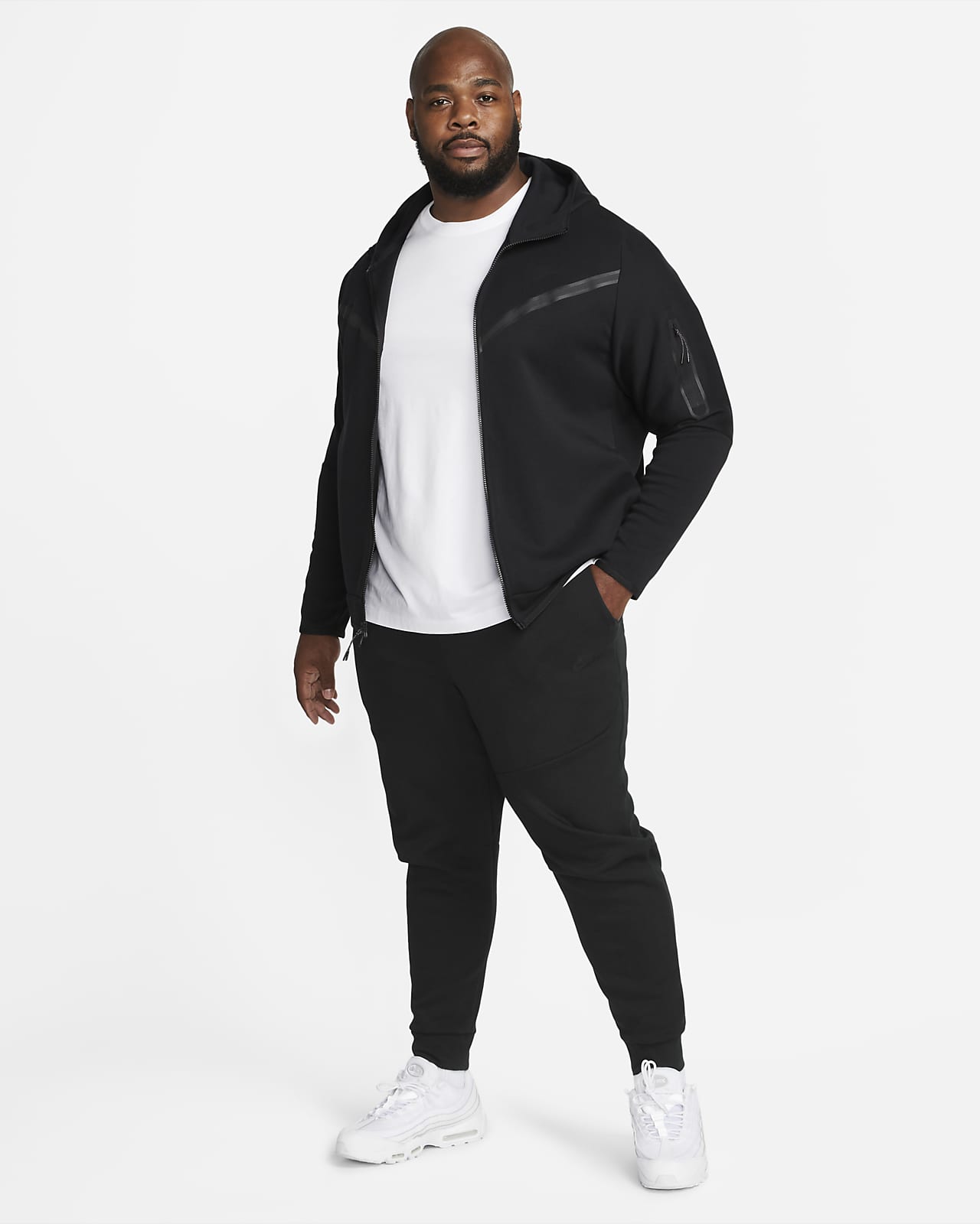 Nike tech fleece pants black online mens