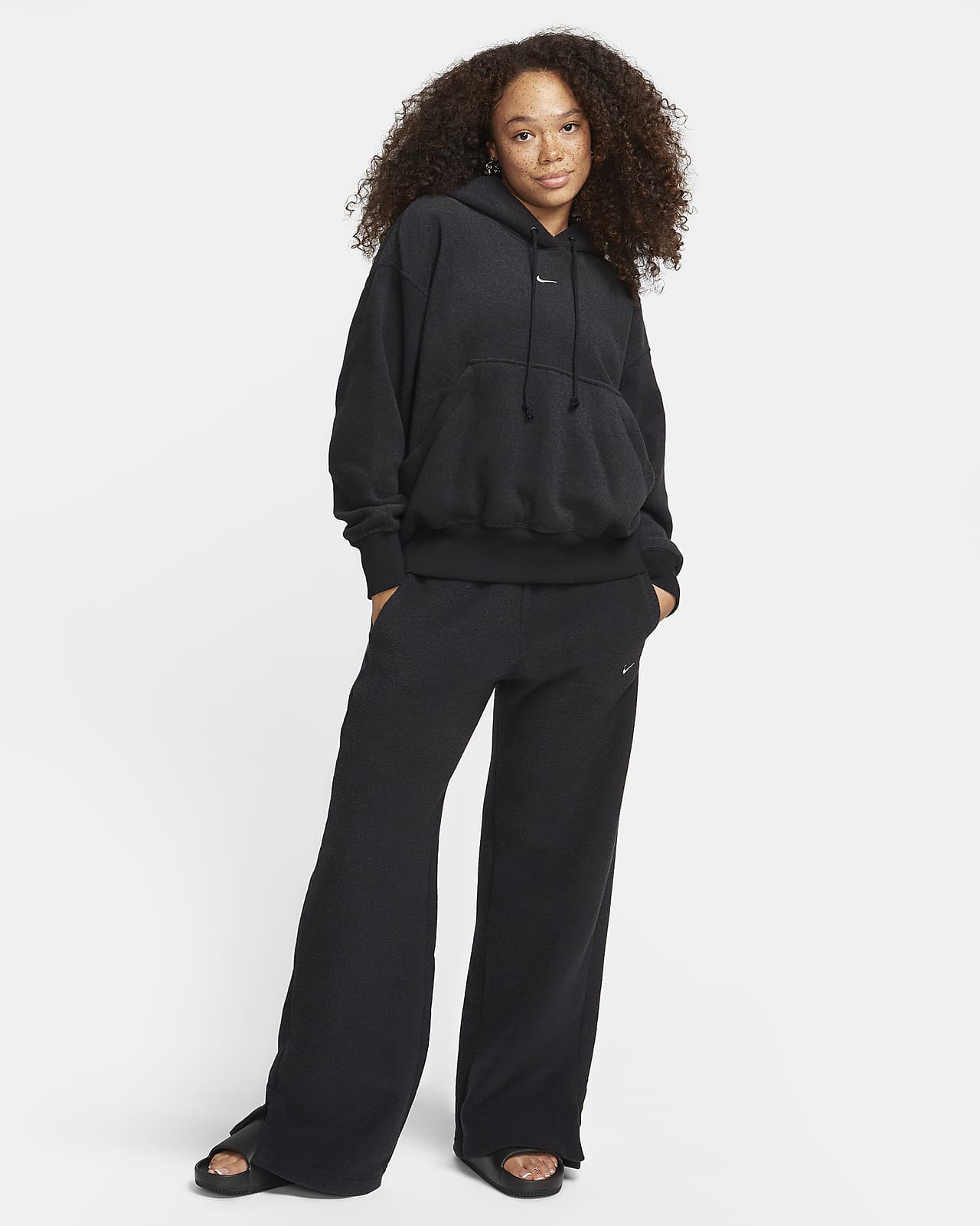 Sweat à capuche chaud coupe oversize en tissu Fleece Nike Sportswear  Phoenix Plush pour femme