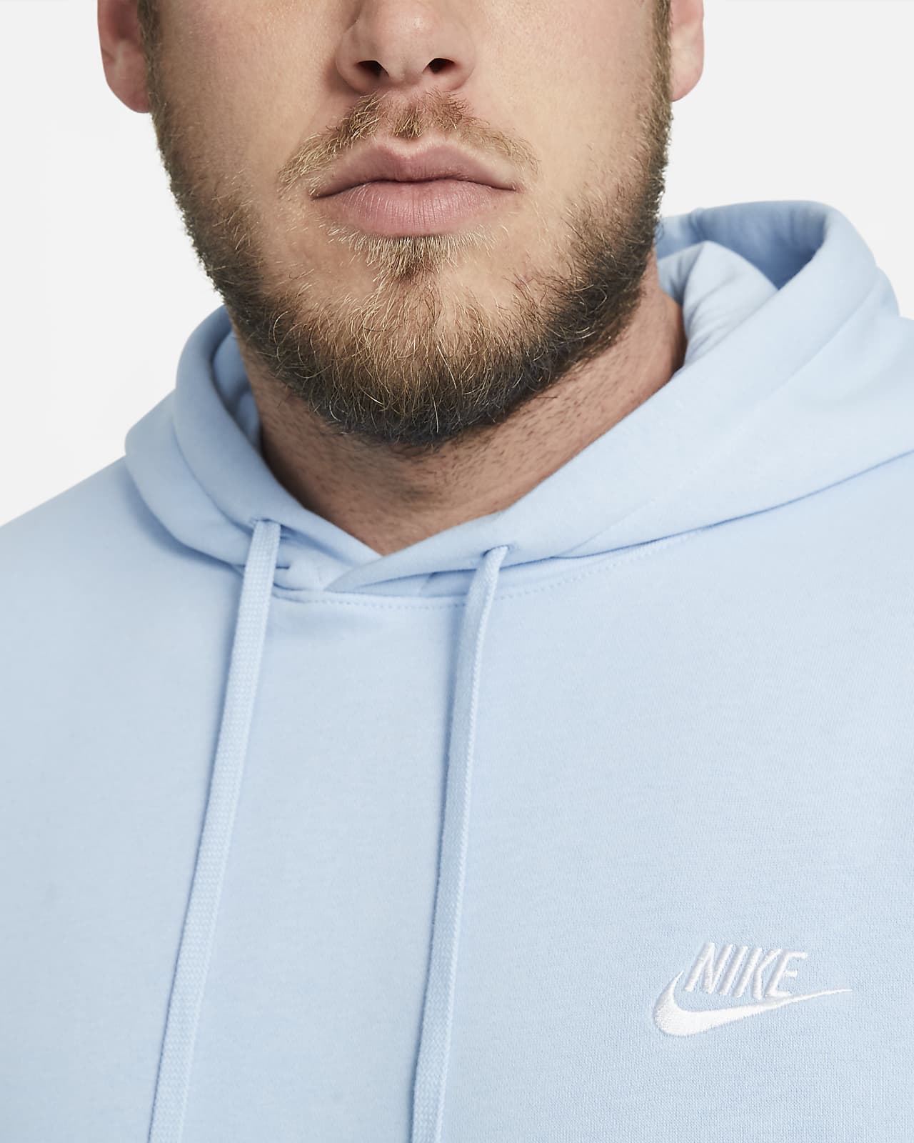 nike club hoodie blue