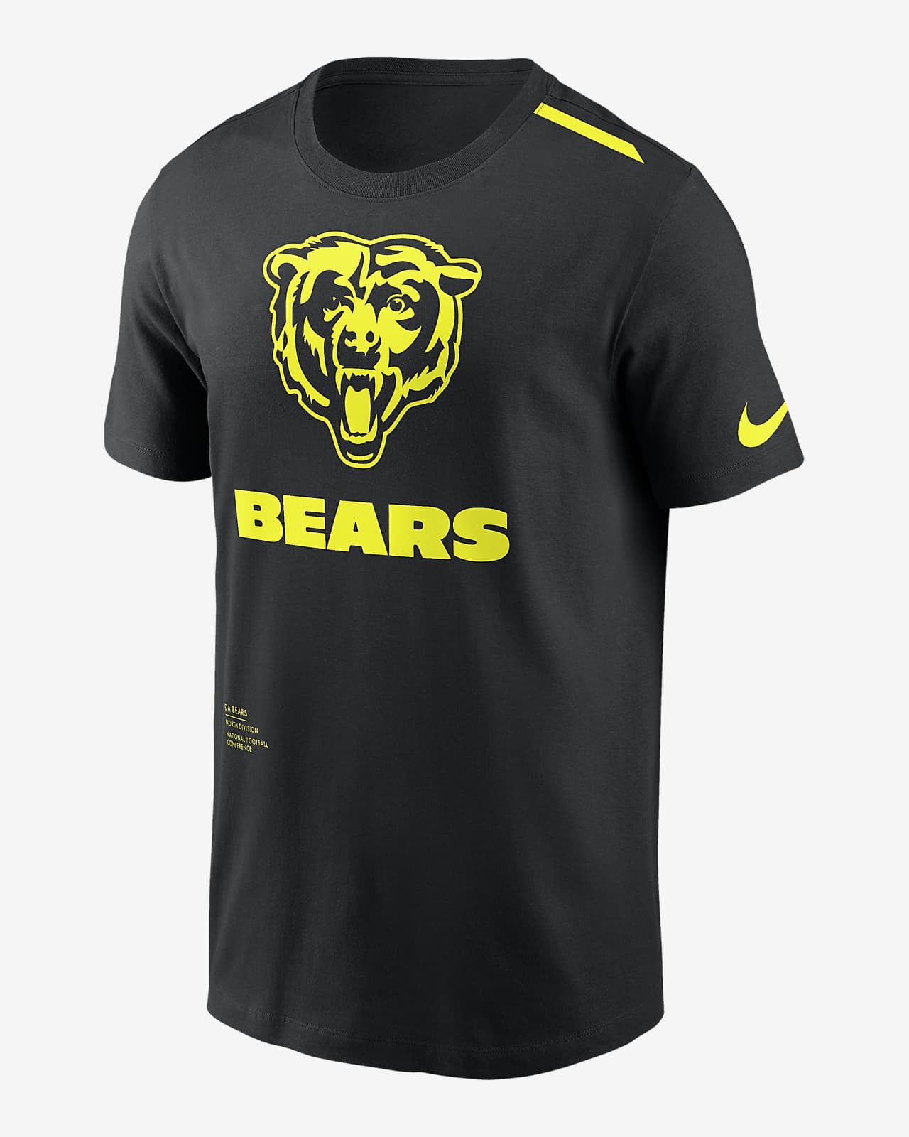 Men's Nike Black Chicago Bears Volt Performance T-Shirt Size: Medium