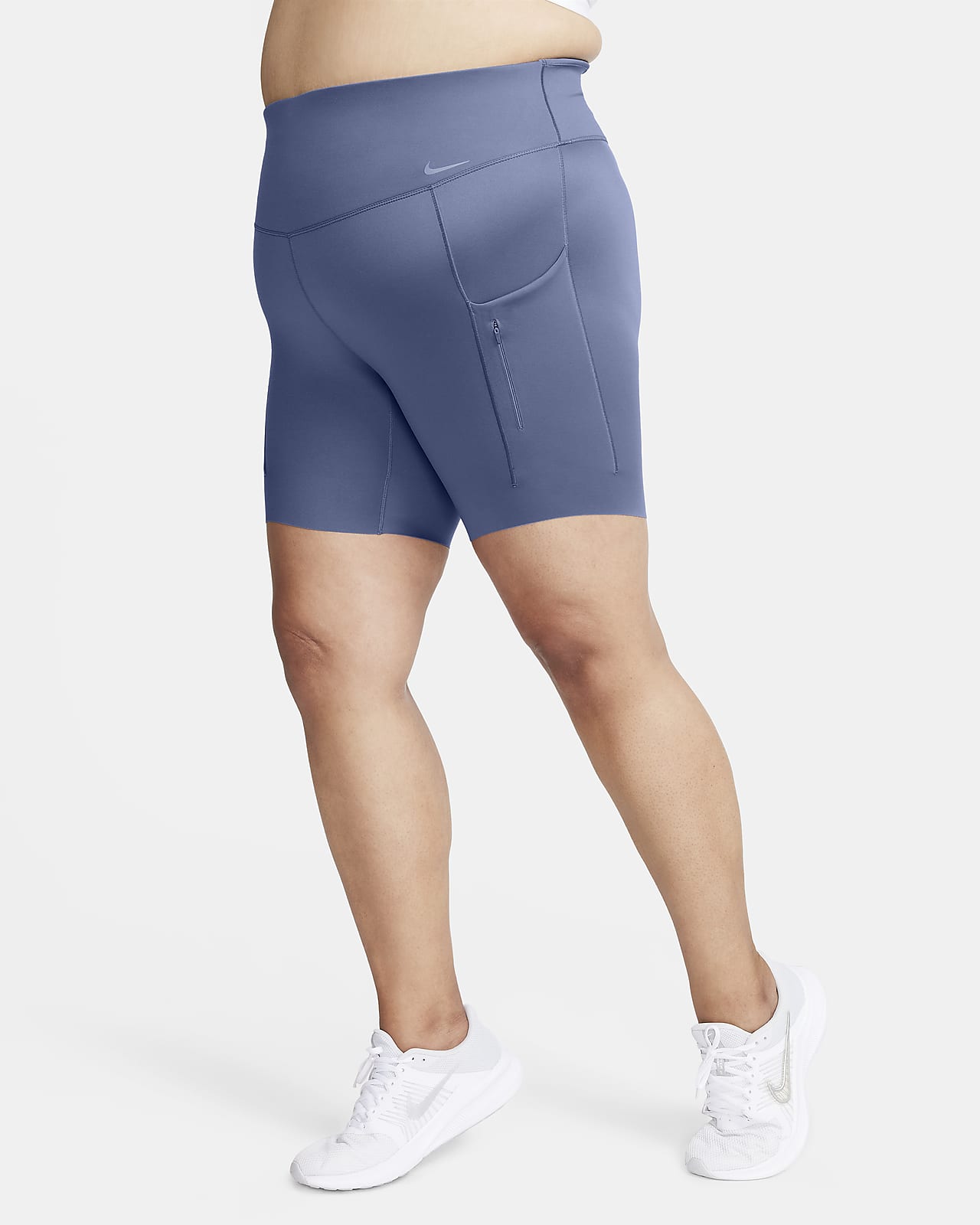 Shorts de ciclismo con bolsillos de tiro medio de 20 cm de sujeci n firme para mujer Nike Go