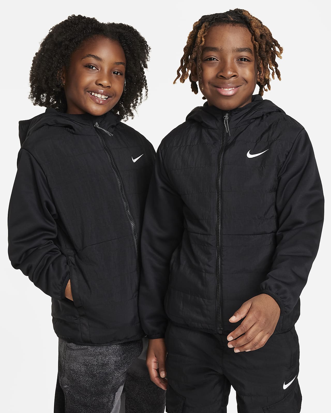Nike Therma-FIT Repel Outdoor Play Big Kids' Fleece Winterized Full-Zip Top