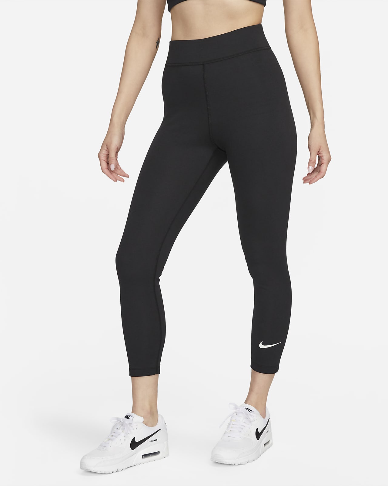 Original Nike Women's Sportswear Gingham High-Rise 7/8 Tights - Black,  Women's Fashion, Activewear on Carousell