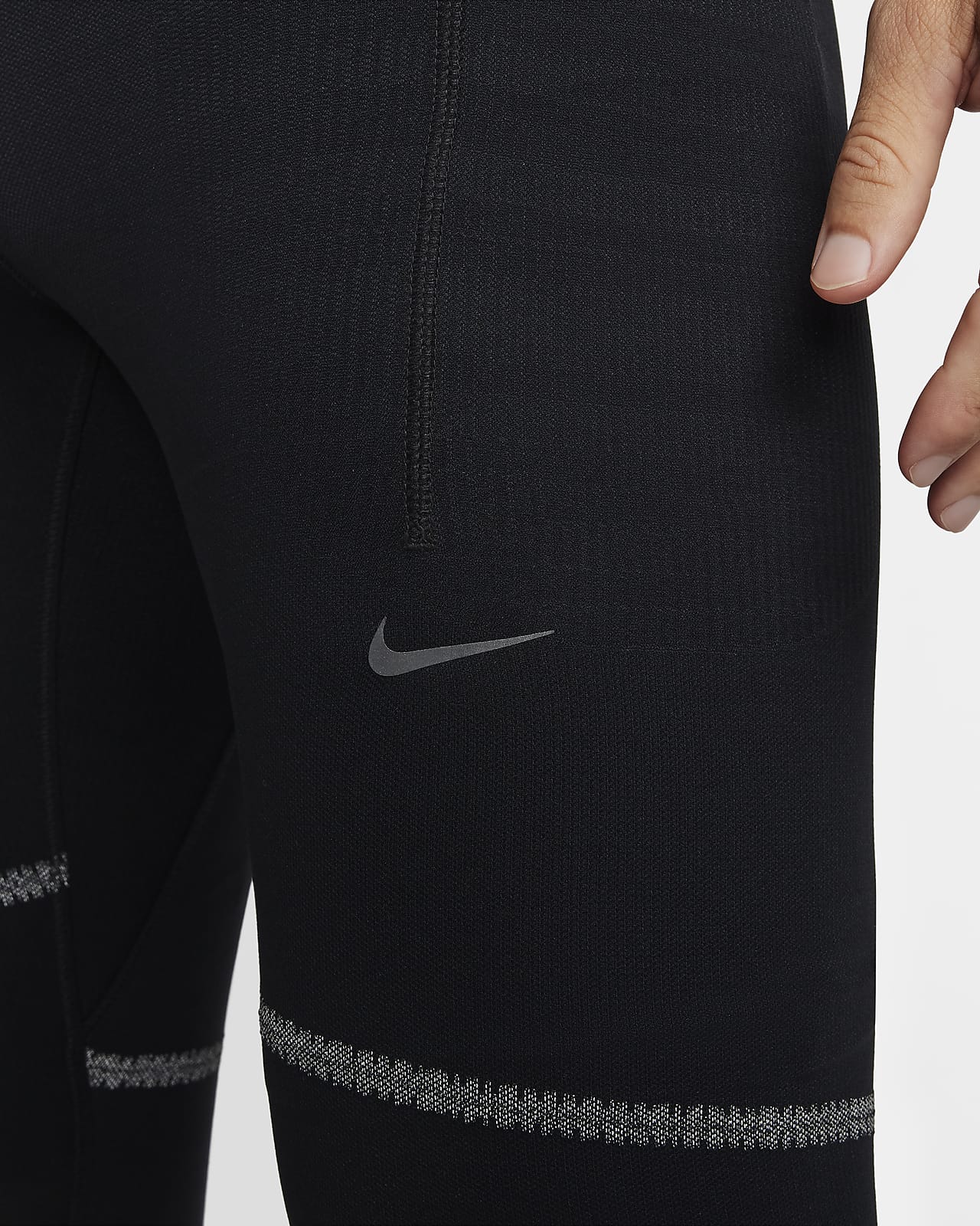 Nike Mens DRI-FIT Running Power Tight Fit Leggings Black