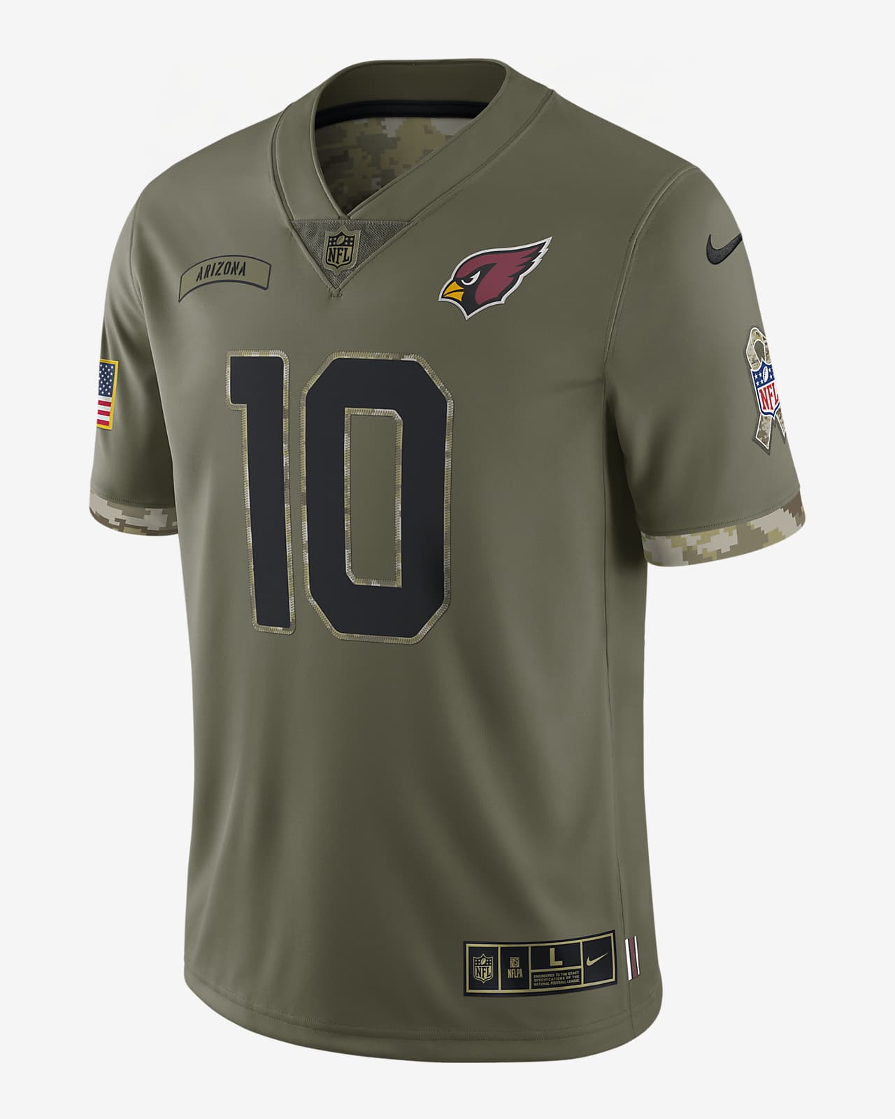 Nike NFL Arizona Cardinals Salute to Service (DeAndre Hopkins) Men's Limited Football Jersey - Olive XXL