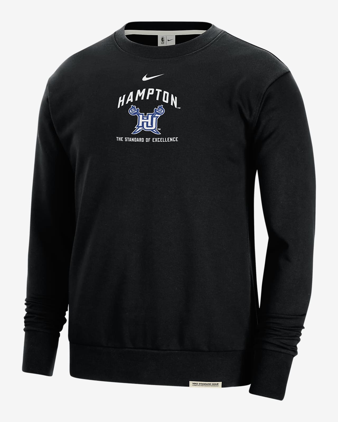 Hampton Standard Issue Men's Nike College Fleece Crew-Neck Sweatshirt