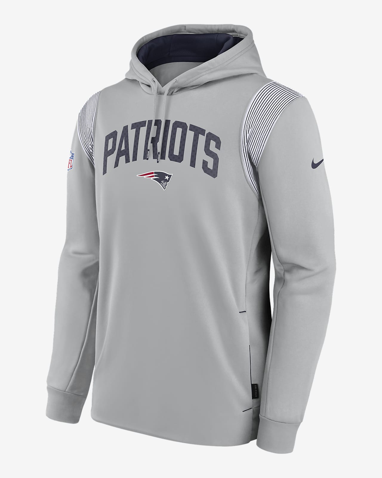 Nike Therma Athletic Stack (NFL New England Patriots) Men's Pullover Hoodie