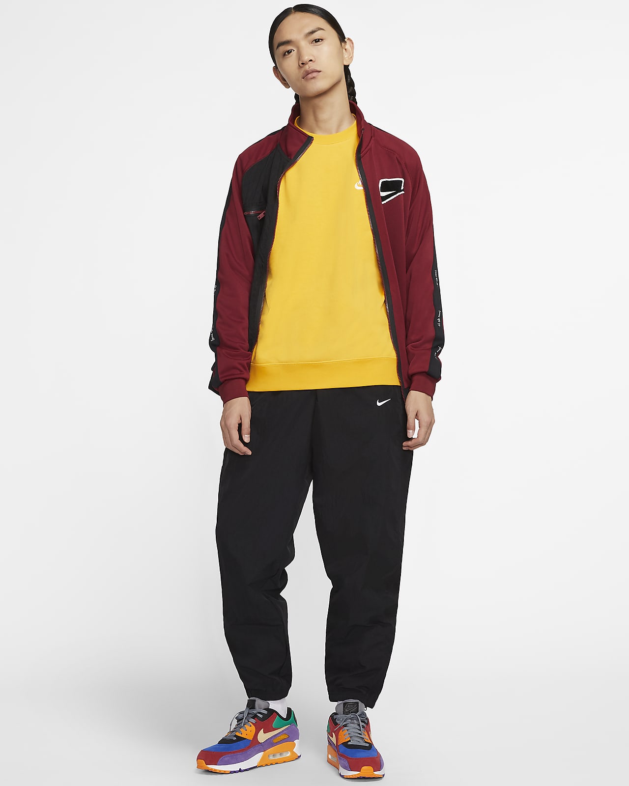 yellow nike tracksuit