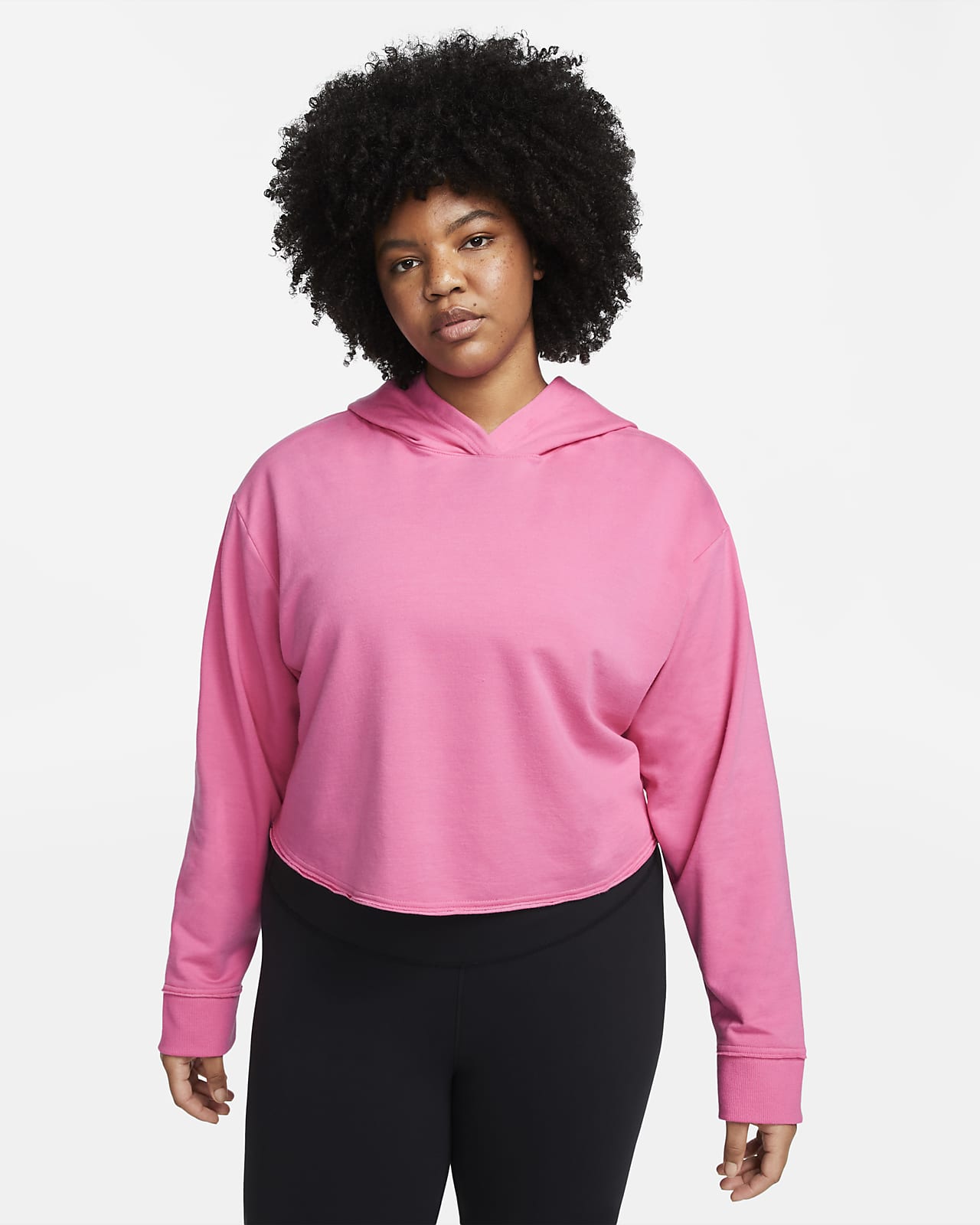 Nike Yoga Luxe Women's Cropped Fleece Hoodie (Plus Size).