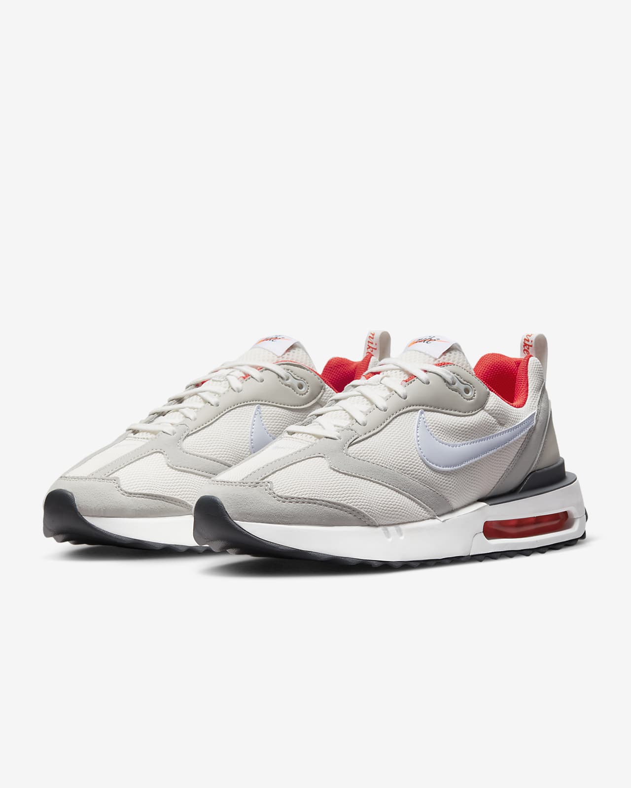 Grey red nike store air max