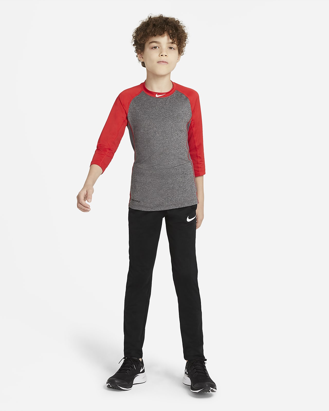 Nike Pro Dri-FIT Kids' 3/4-Sleeve Top. Nike.com