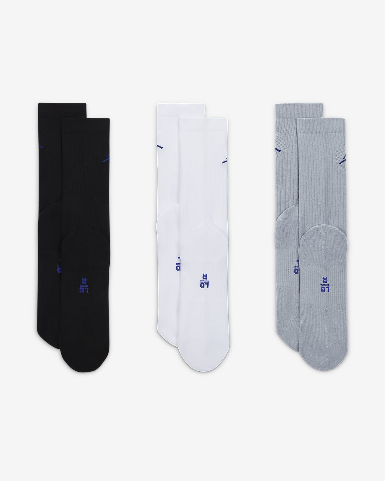 Jordan Everyday Crew Socks (3 pairs). Nike PT