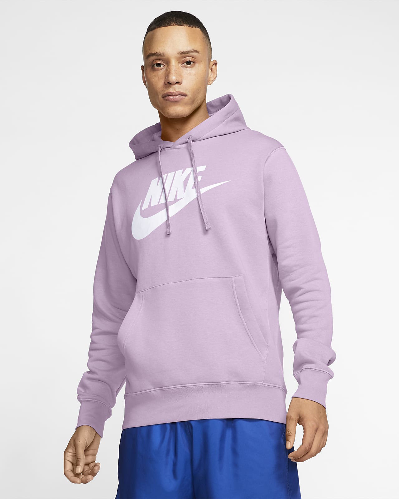 purple nike club fleece hoodie