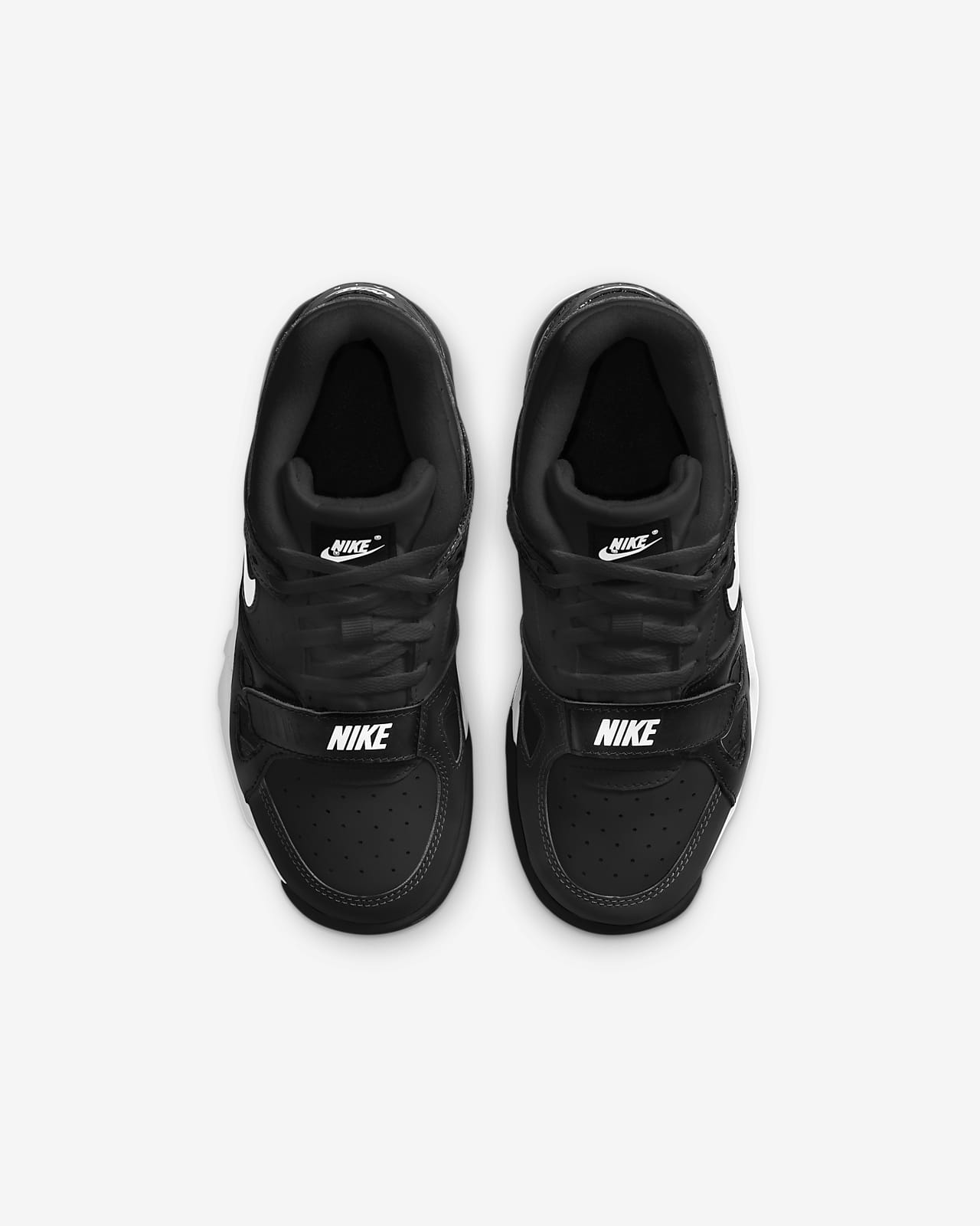 kids black and white nike trainers