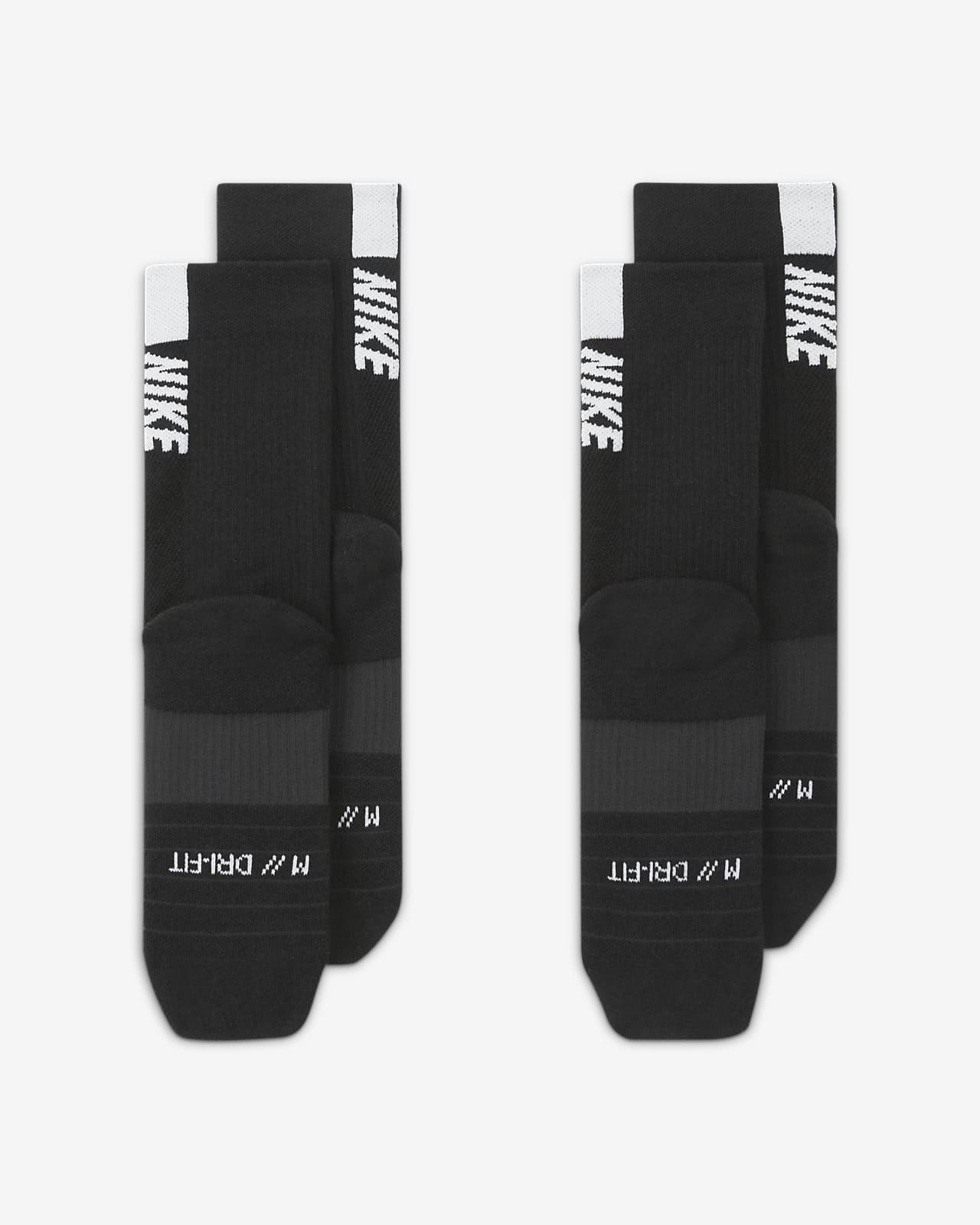 Nike Men's Run Multiplier Ankle Socks , Moisture-Wicking, 2-Pack