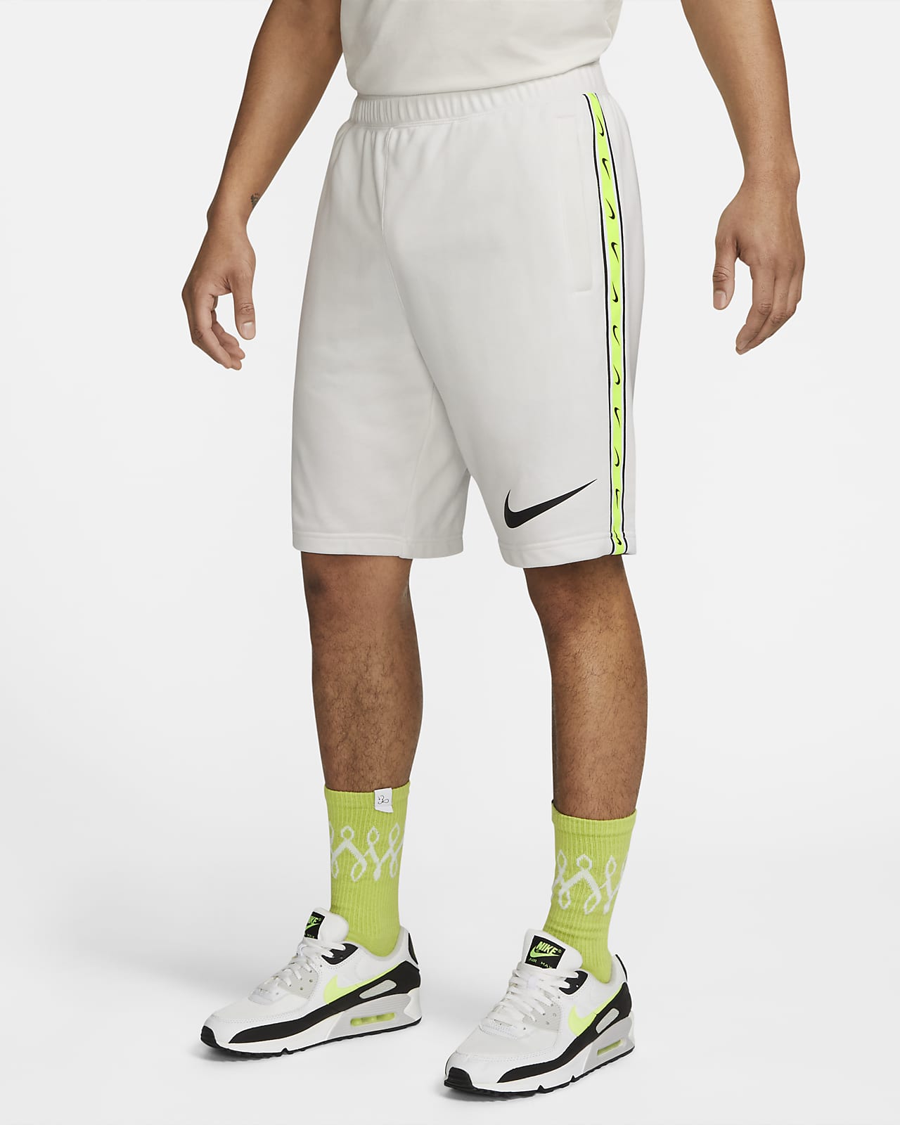 Nike Sportswear herenshorts van sweatstof met herhaald patroon
