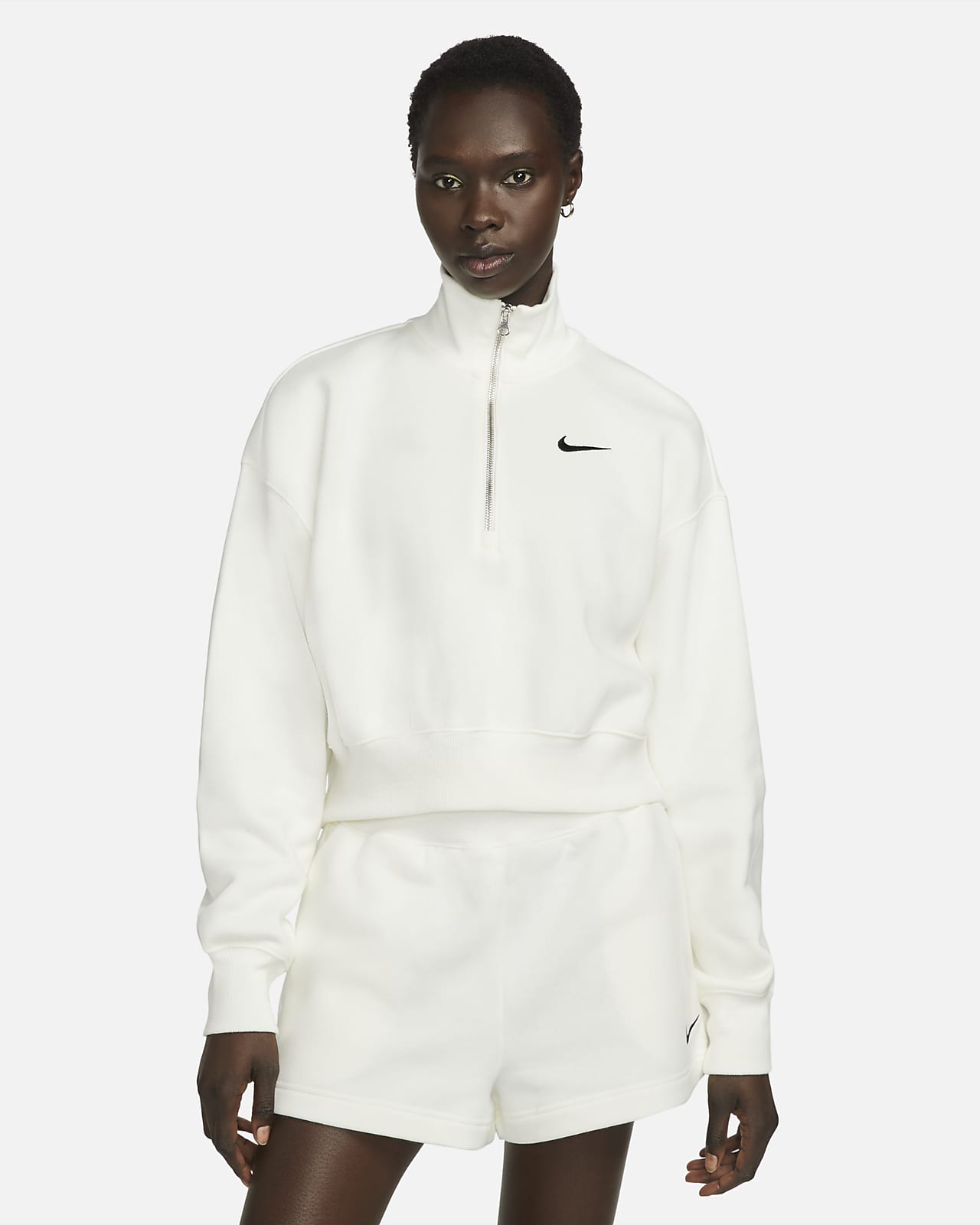 Nike Sportswear Phoenix Fleece Women's Oversized 1/2-Zip Crop Sweatshirt. Nike.com