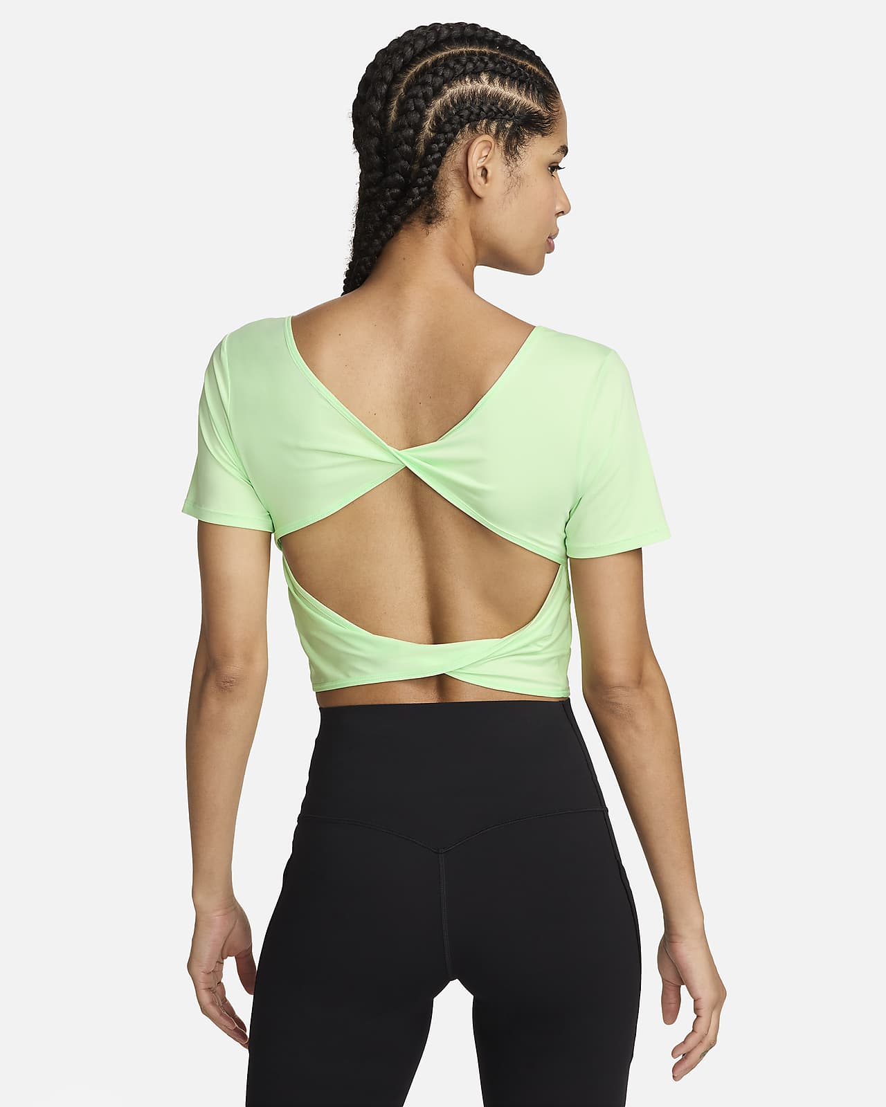 Nike One Classic Women's Dri-FIT Short-Sleeve Cropped Twist Top