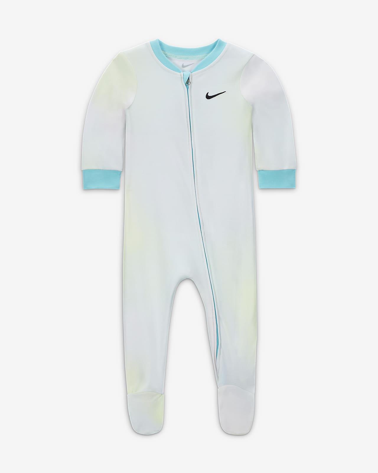 Coverall Nike med dragkedja i fullängd och fötter för baby (0–9M)