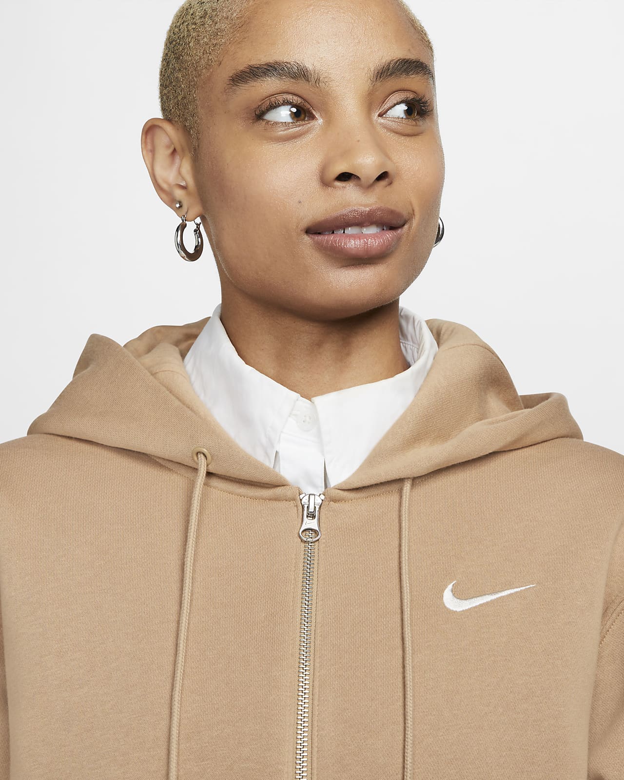 Oversized Long Full-Zip Hoodie. Nike 