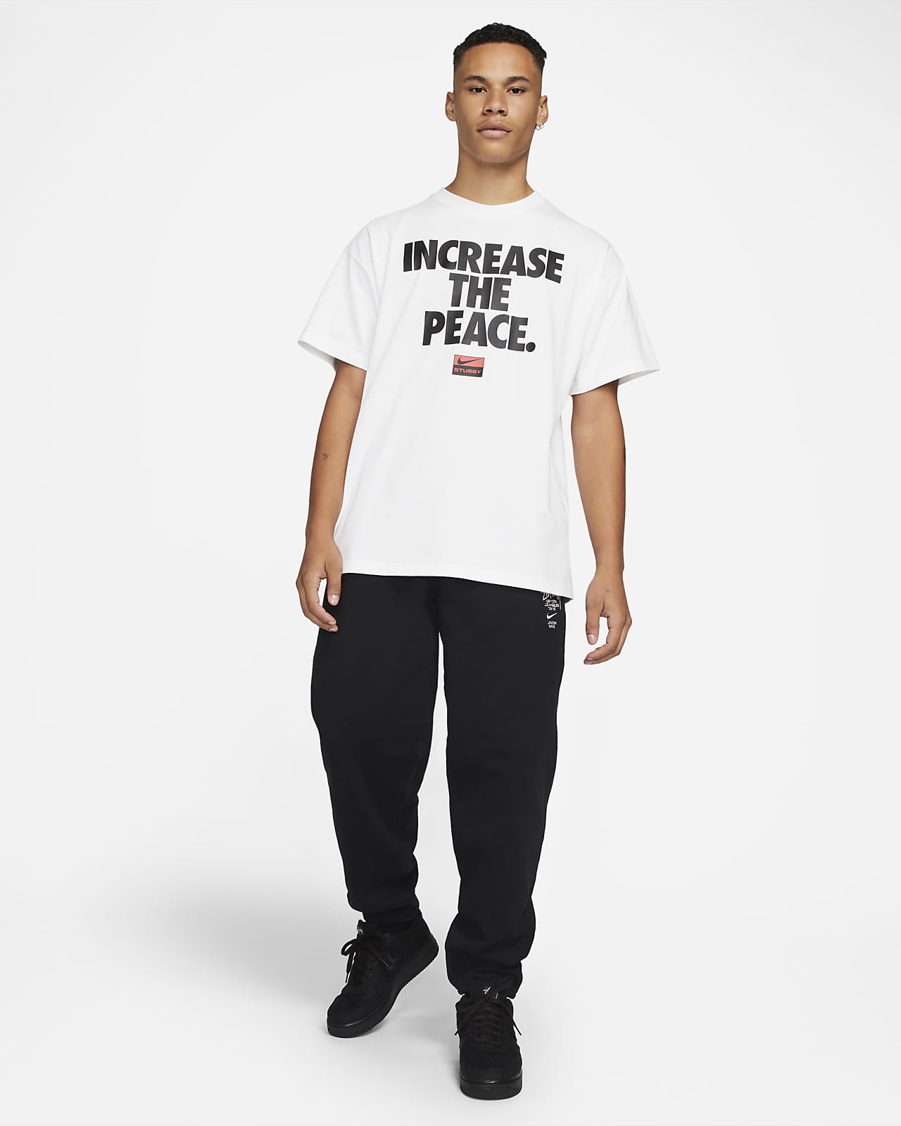 高評価！ Nike × Stussy Peace,Love,Swoosh T-Shirt clinergy.com.br