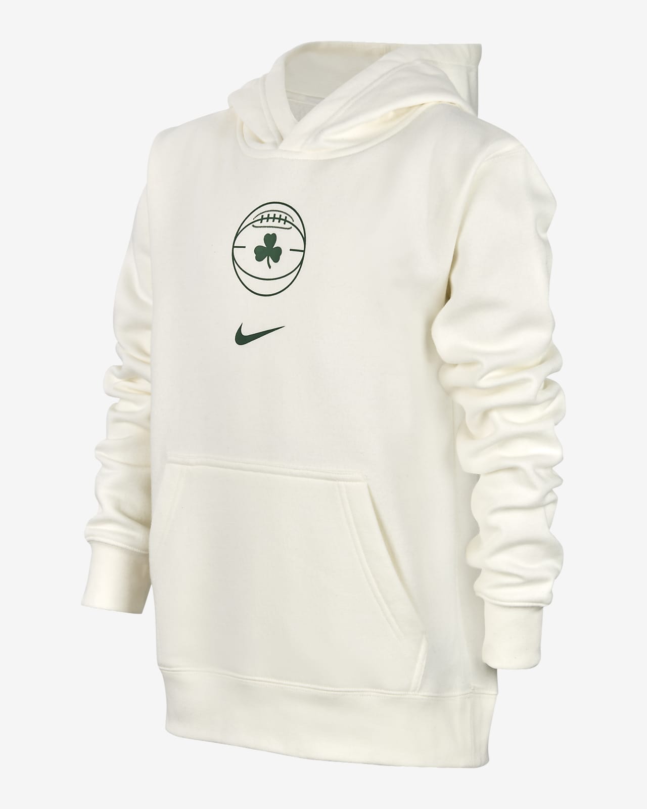 Boston Celtics Club City Edition Nike NBA-pullover-hættetrøje til større børn (drenge)